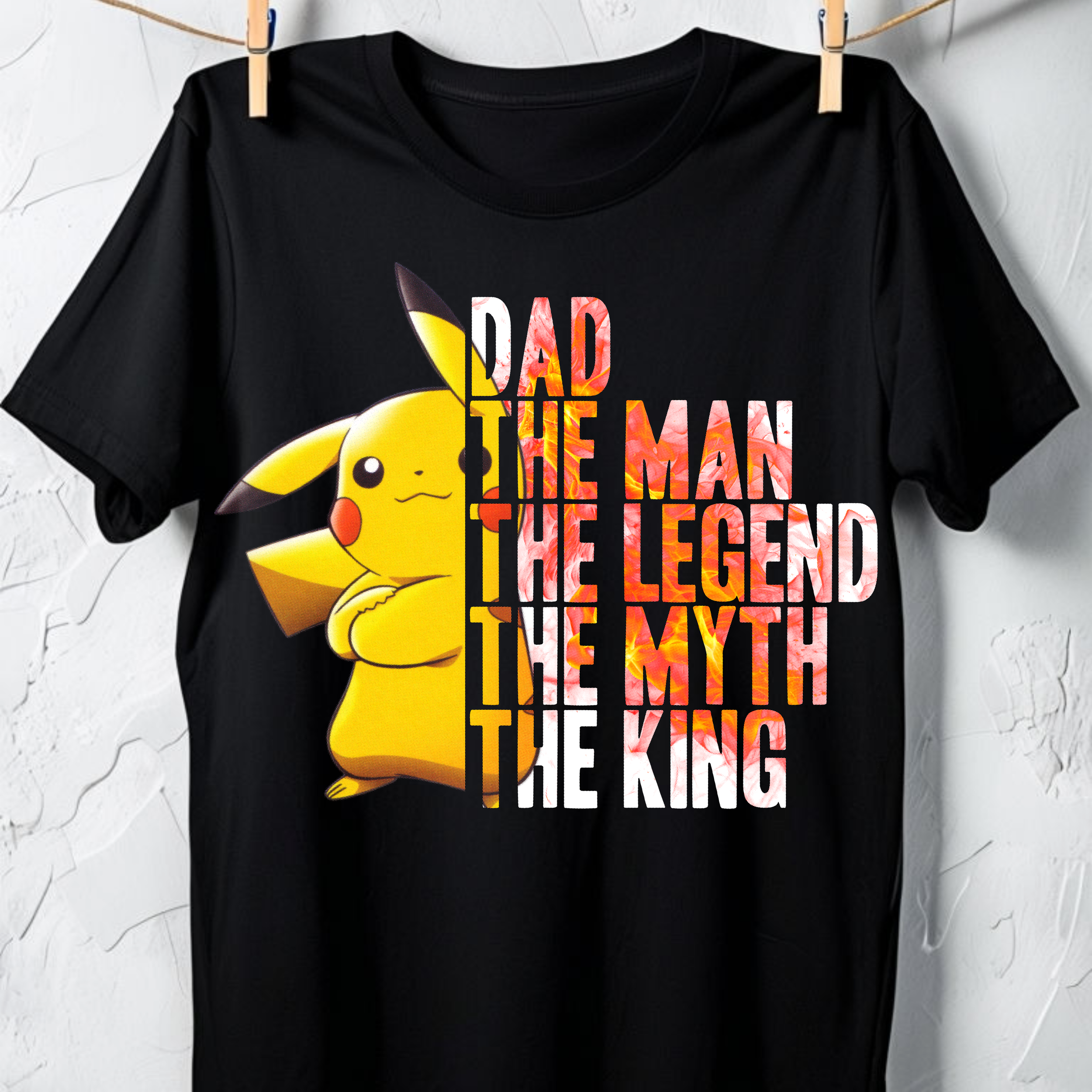 Dad The Man The Legend – Pikachu Graphic Unisex Tee