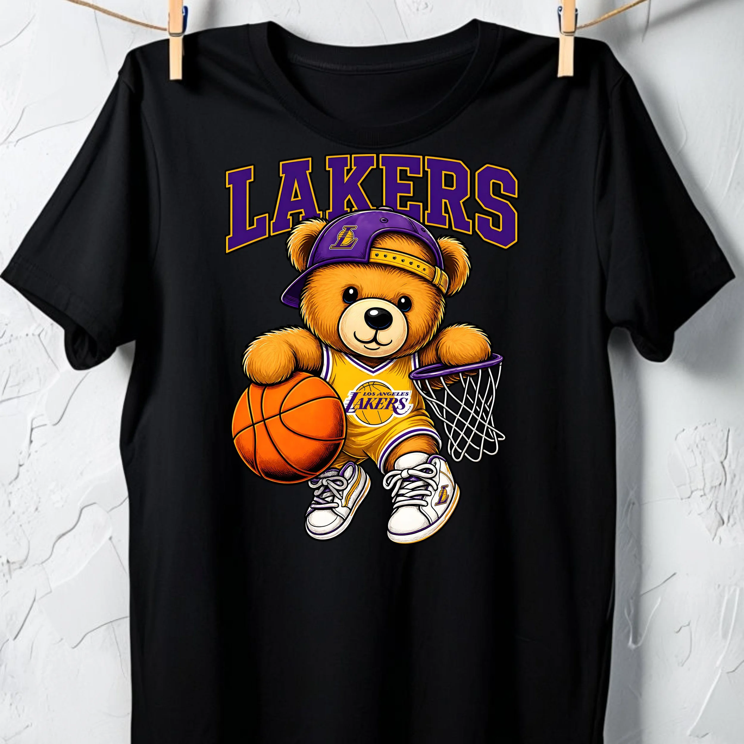 TEAM SPIRIT BEAR T SHIRT - LAKERS