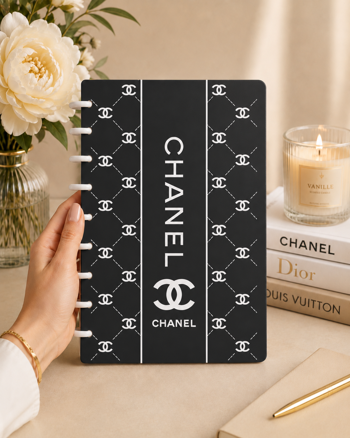 Designer-Inspired A5 Discbound Notebook Cover -3D DIGITAL STL FILE