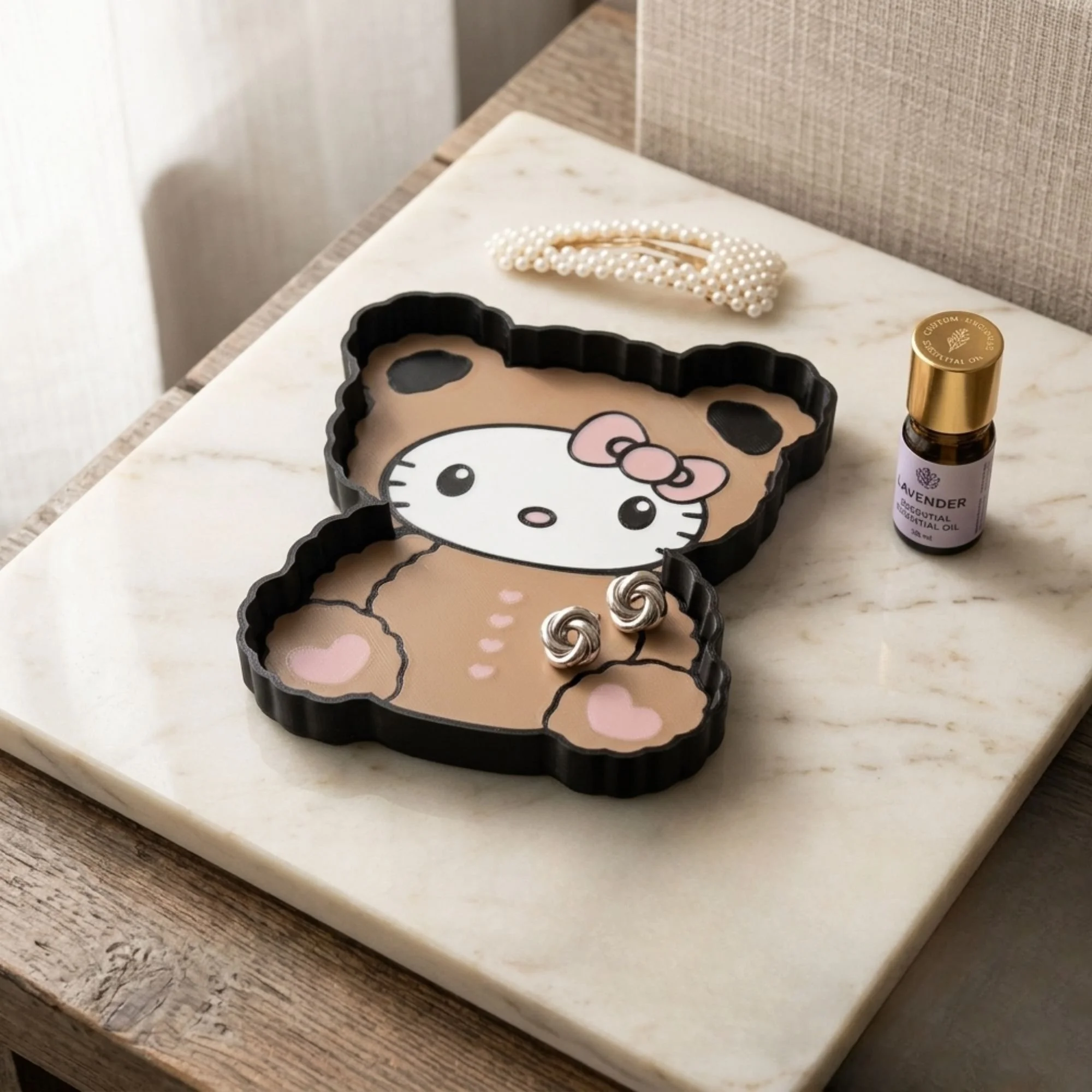 Character Bear Trinket Tray – Cute Vanity Jewelry & Desk Organizer