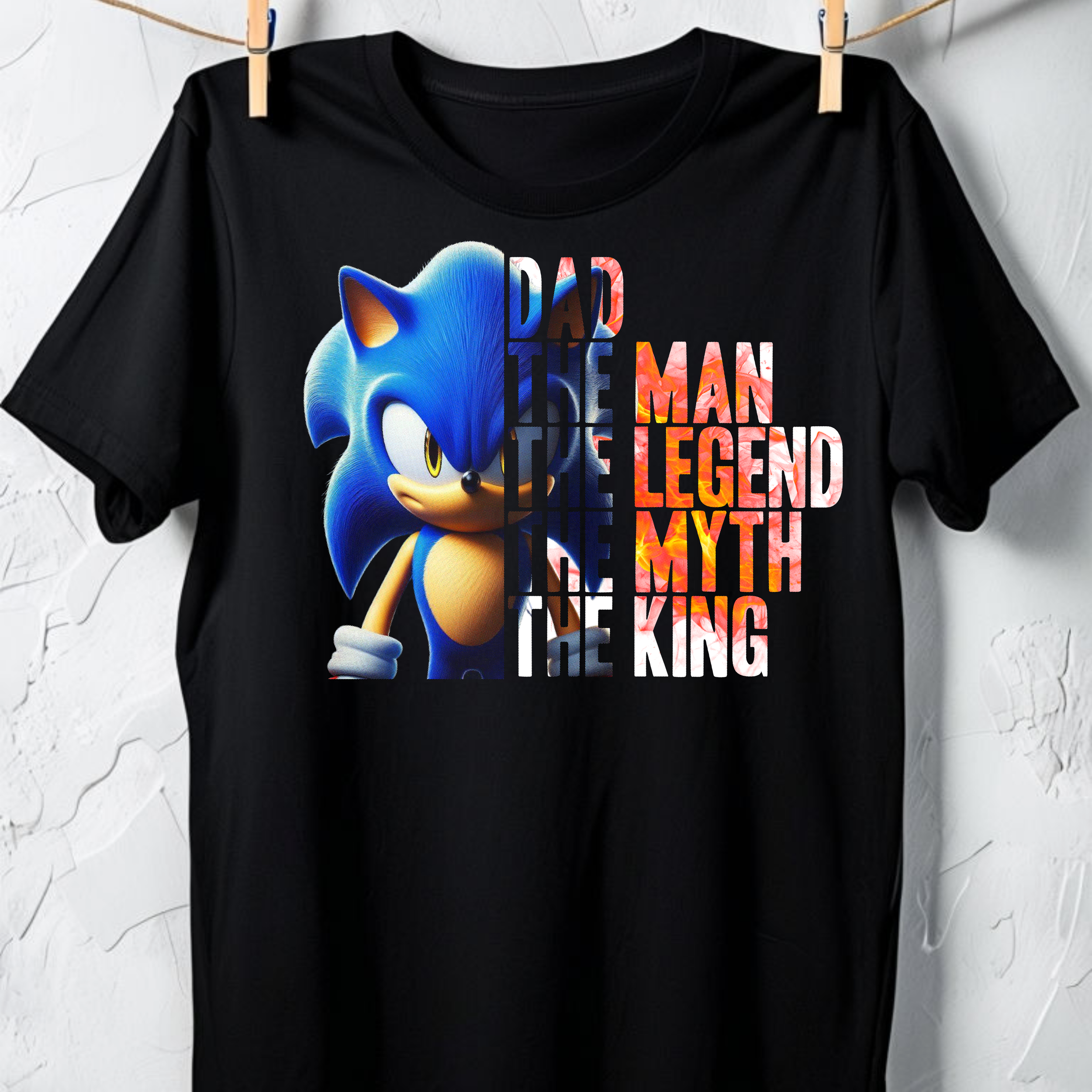 Dad The Man The Legend – Sonic The Hedgehog Graphic Unisex Tee