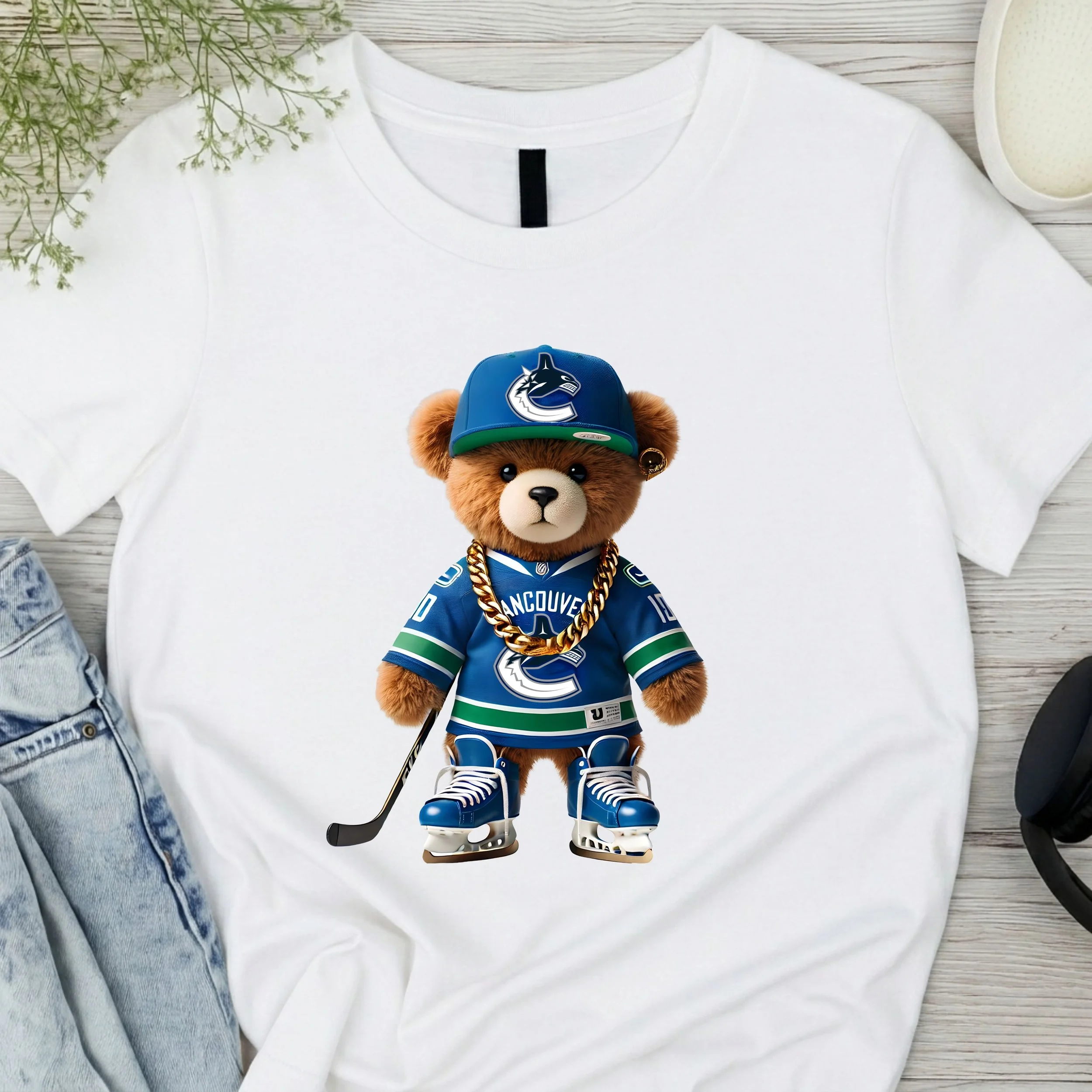 Hockey Bear Fan T-Shirt - VANCOUVER CANUCKS