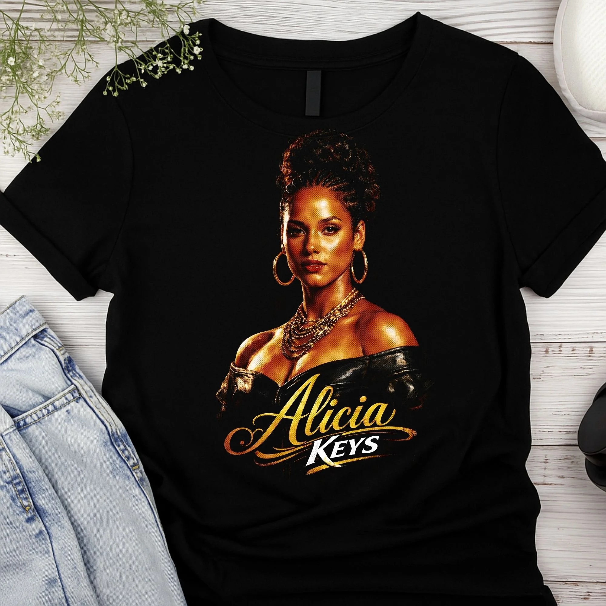 Alicia Keys – Soul & Style Graphic Unisex Tee