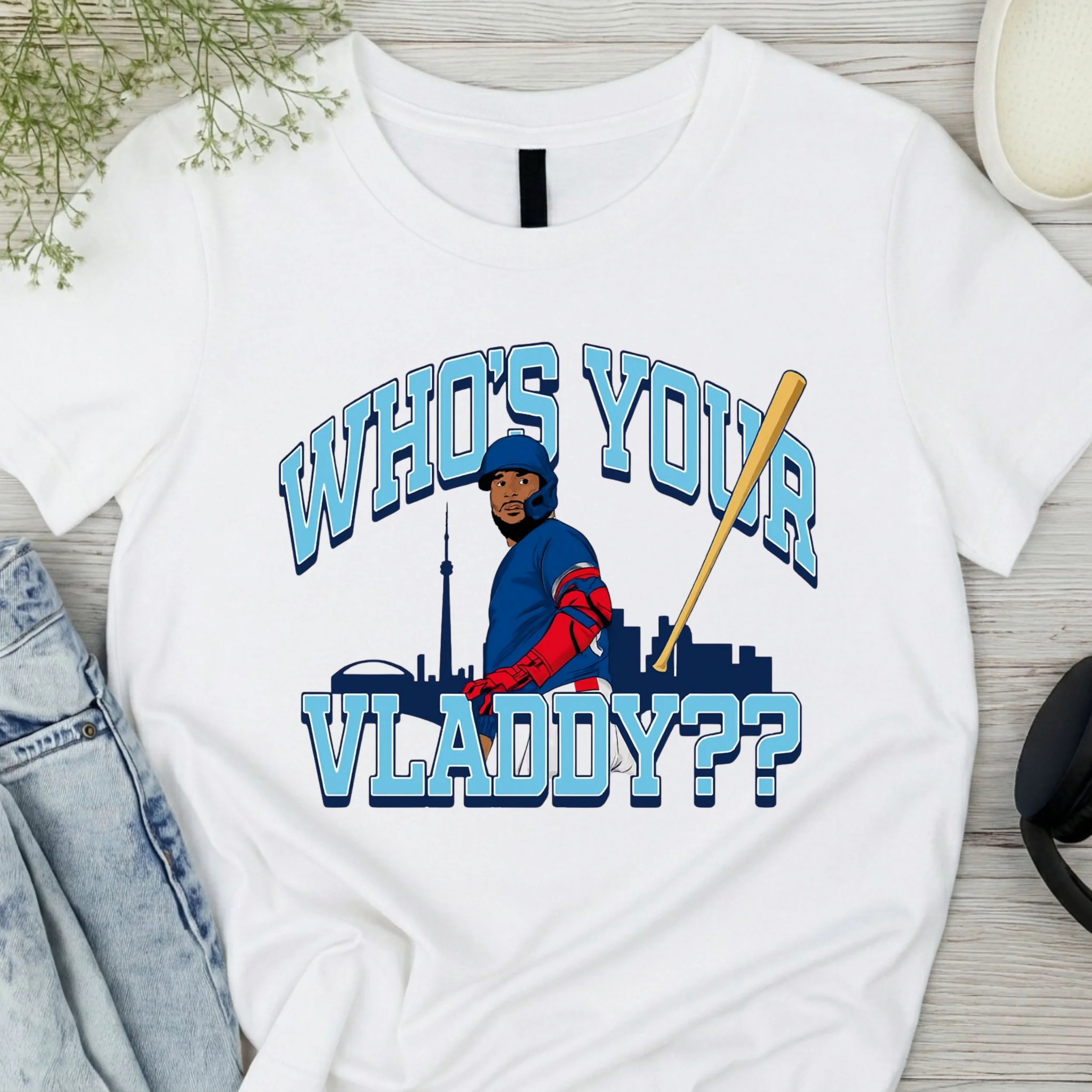 "Who's Your Vladdy??" Baseball Fan T-Shirt – Custom Graphic Apparel