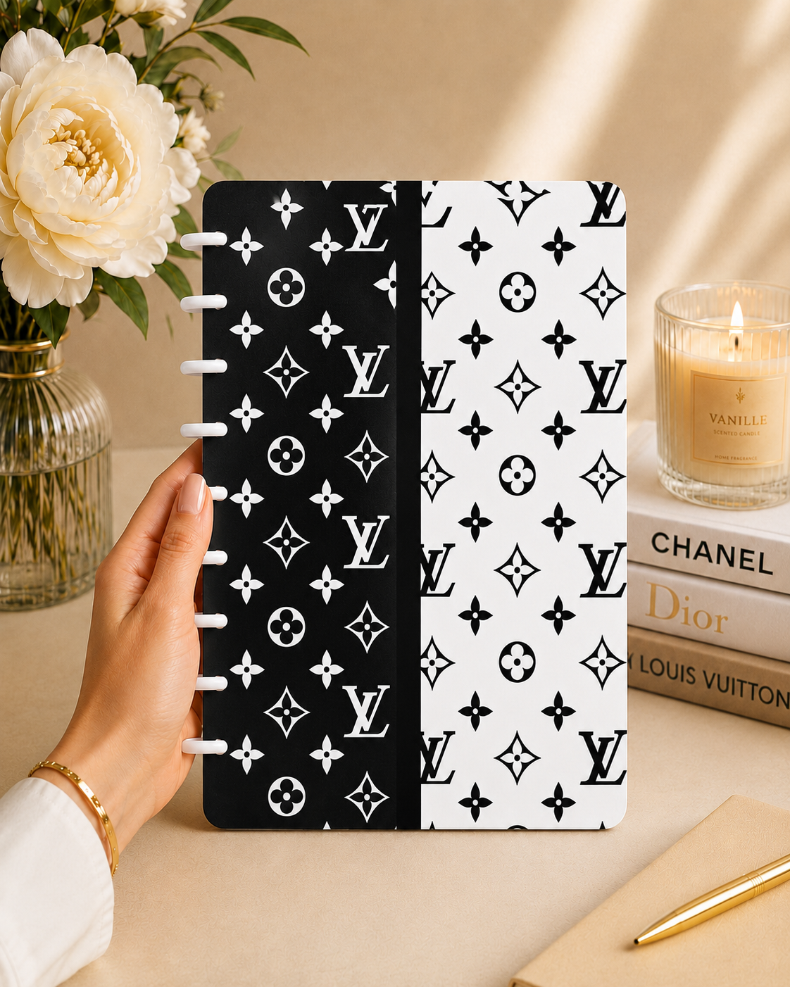Designer-Inspired A5 Discbound Notebook Cover -3D DIGITAL STL FILE