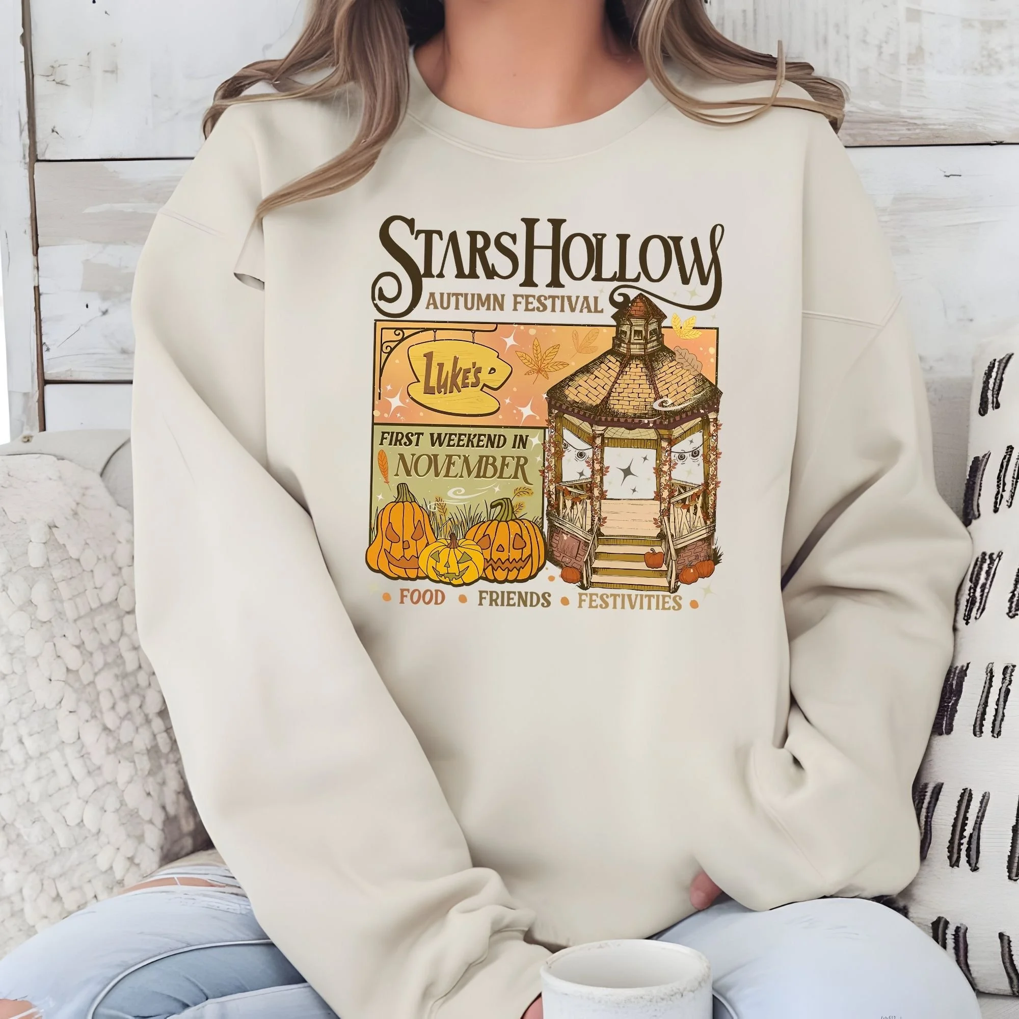Stars Hollow Autumn Festival Sweatshirt | Gilmore Girls Inspired Fall Sweater | First Weekend in November Graphic Pullover | Cozy Autumn Festival Gift