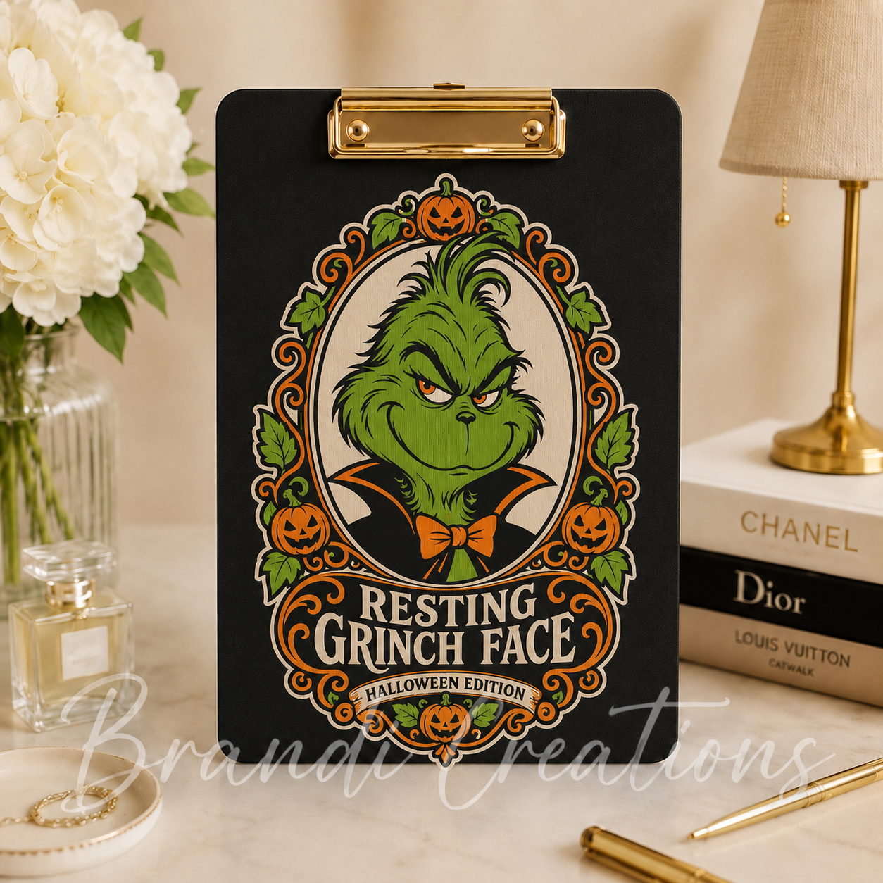 Halloween Grinch clipboard digital 3D print files