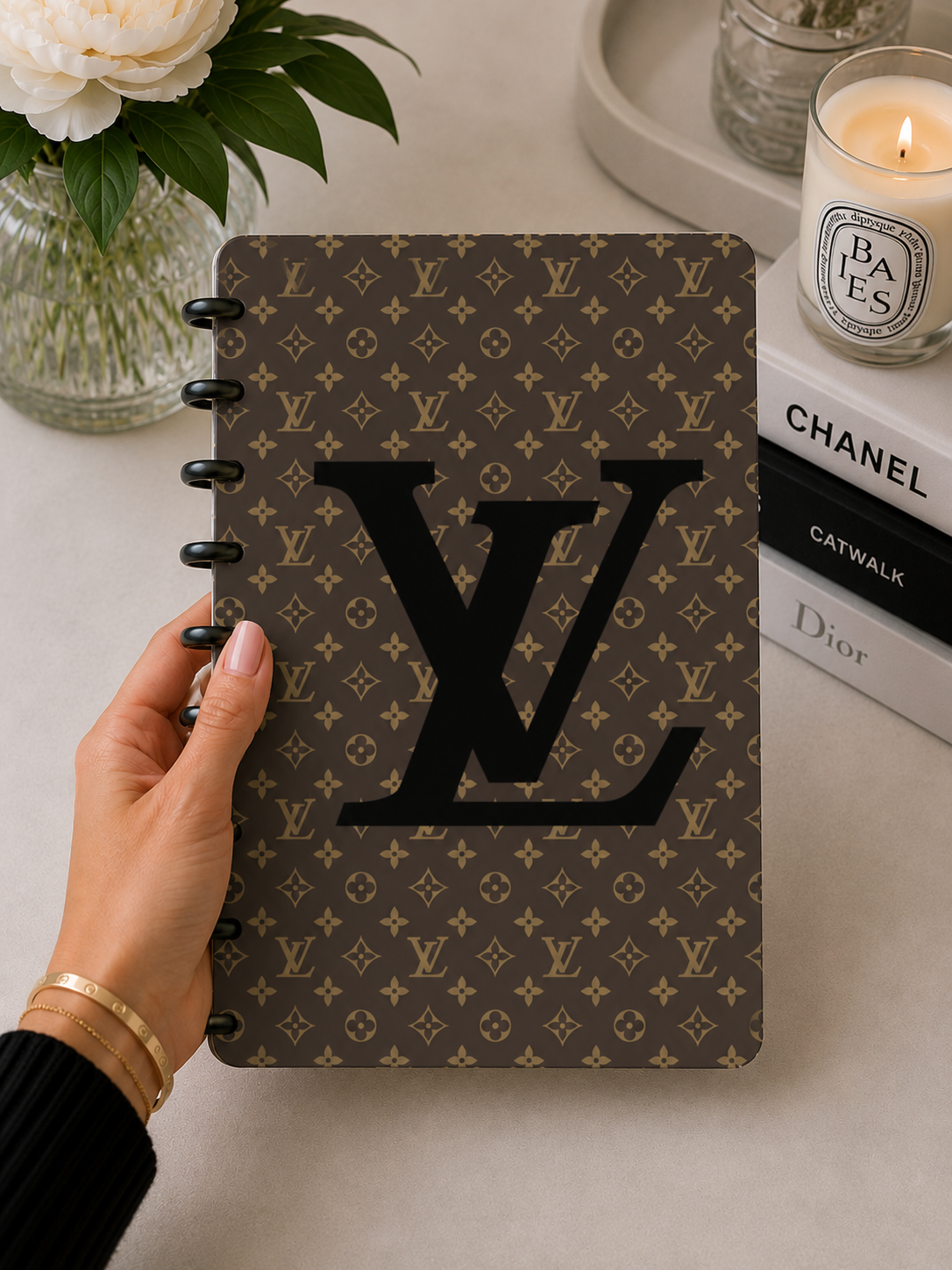 Designer-Inspired A5 Discbound Notebook Cover -3D DIGITAL STL FILE