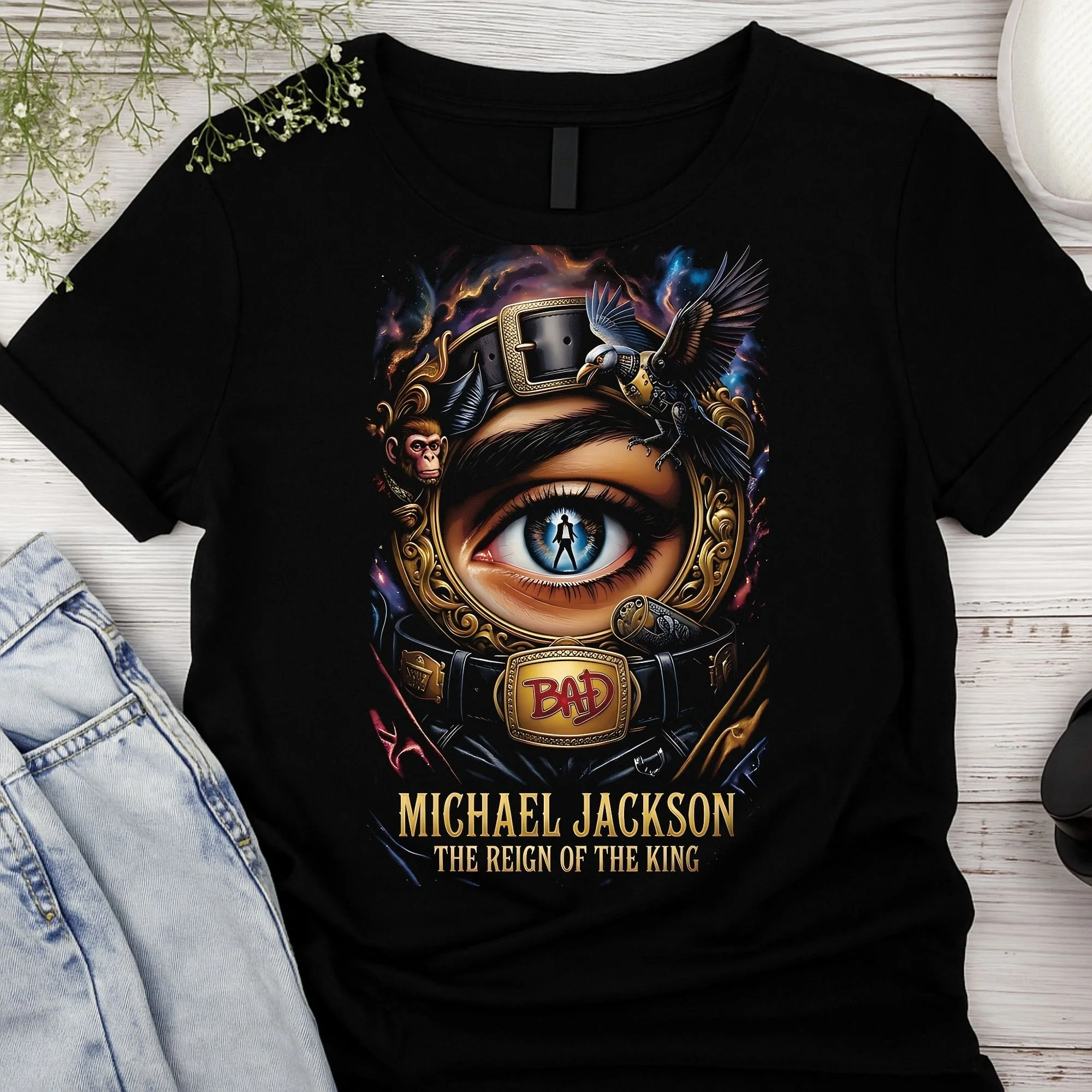 "The Reign of the King" Tribute T-Shirt – Artistic Graphic Apparel