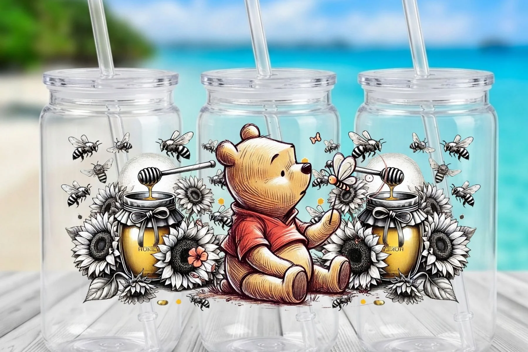 Pooh’s Honey & Sunflower Sweetness 16oz tumbler