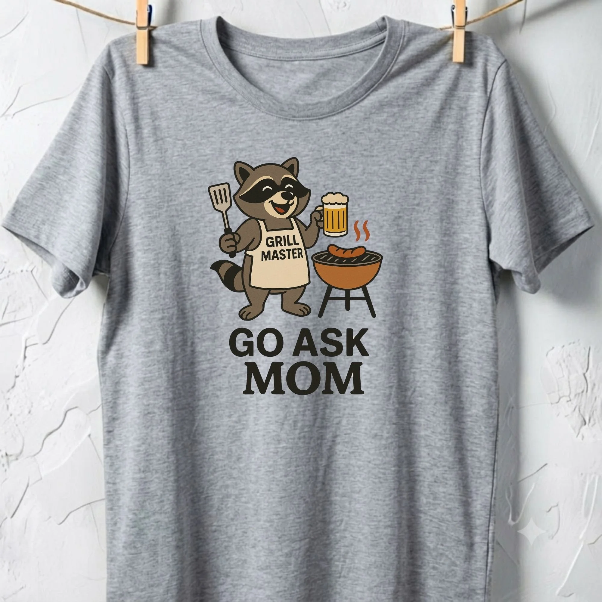 Grill Master – Funny BBQ Raccoon Graphic Unisex Tee