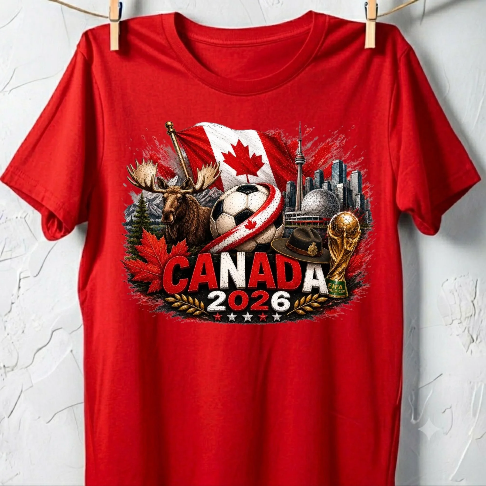 Canada 2026 Soccer Tournament Unisex Gildan Heavy Cotton T-Shirt
