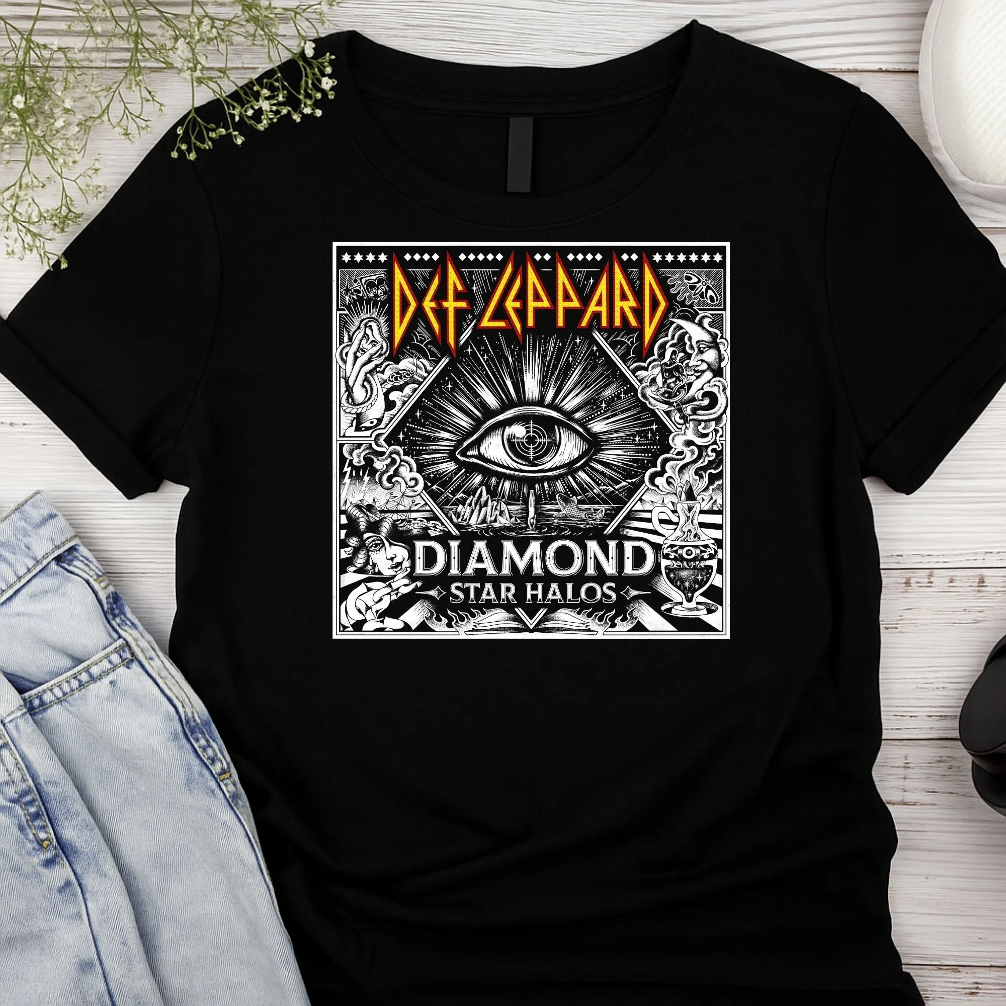 Def Leppard – Diamond Star Halos Graphic Unisex Tee