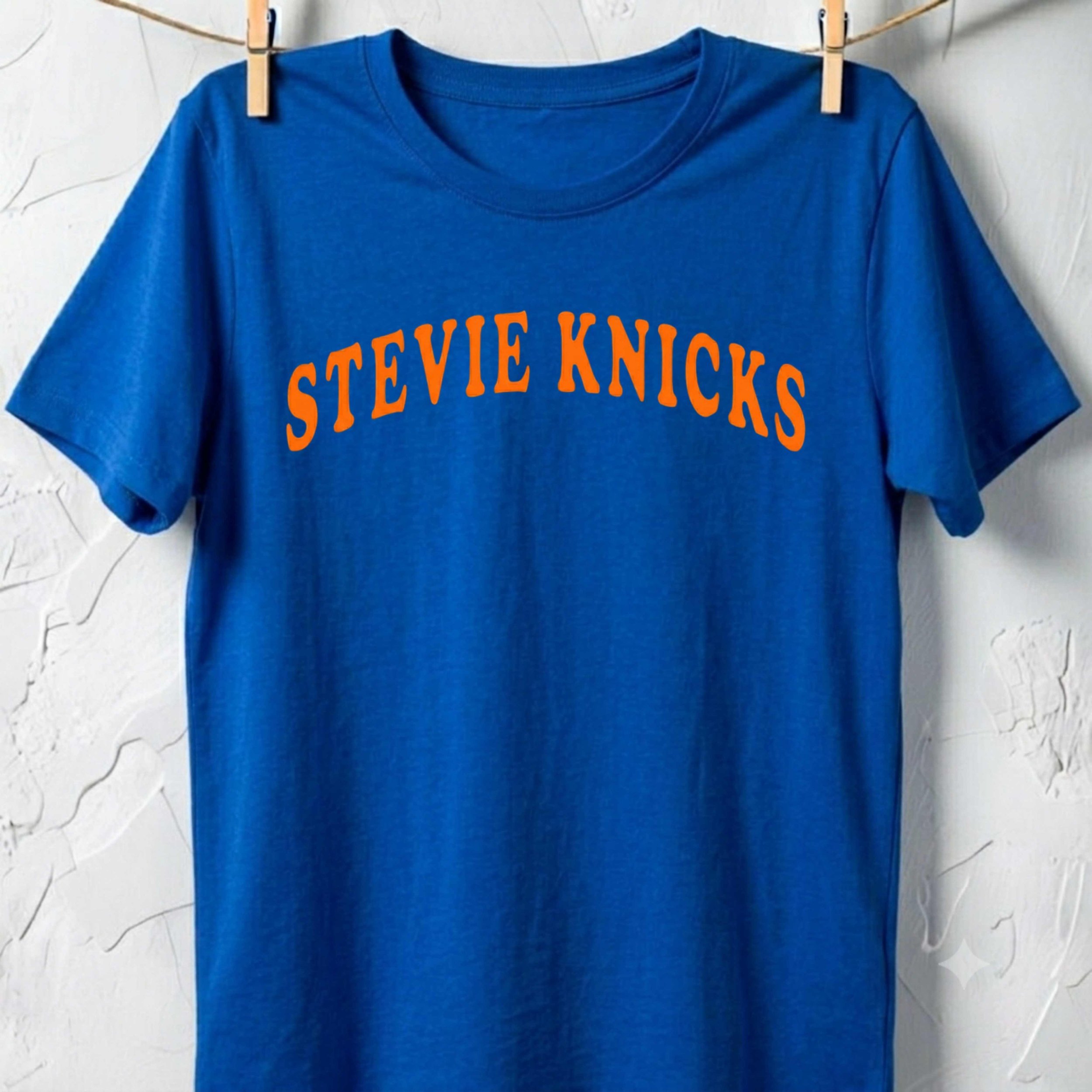 Stevie Knicks Graphic Tee | Funny Music & Basketball Mashup Shirt | NY Knicks Basketball Fan Apparel | Unique Concert & Sports Gift