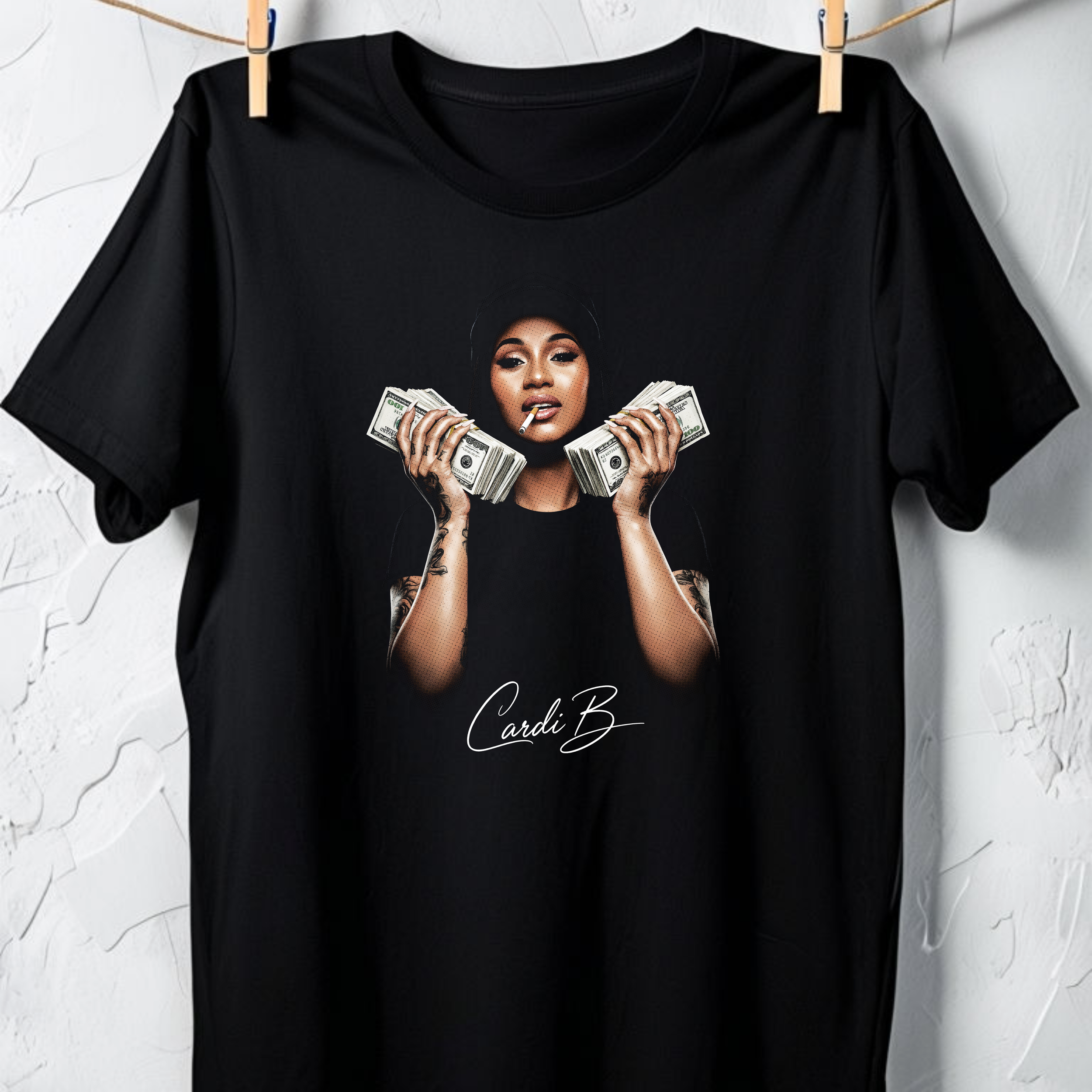 Cardi B – Iconic Rap Star Portrait Graphic Unisex Tee