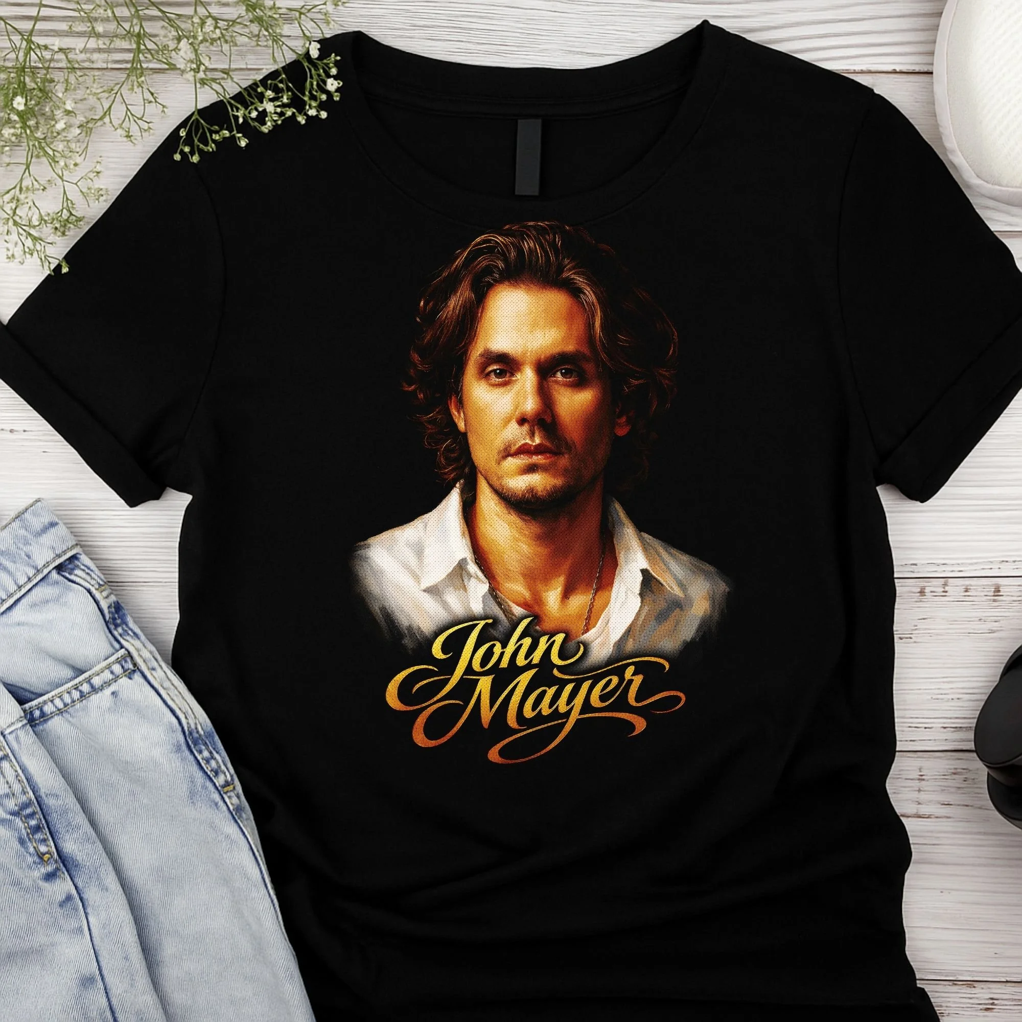 John Mayer – Guitar Virtuoso Portrait Graphic Unisex Tee