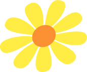 Yellow flower with a round orange center and multiple yellow petals