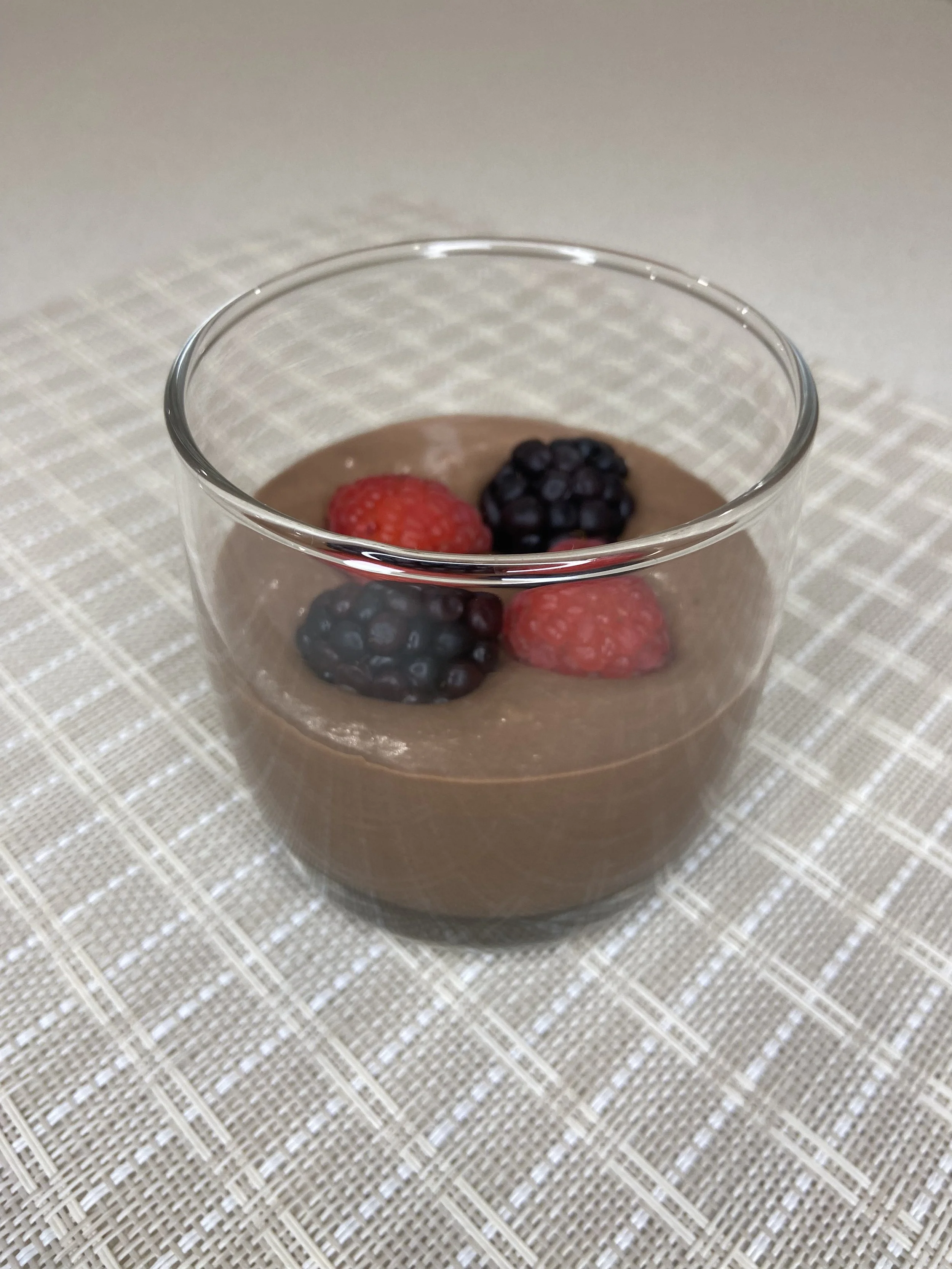 Dark Chocolate Mousse with Fresh Seasonal Berries