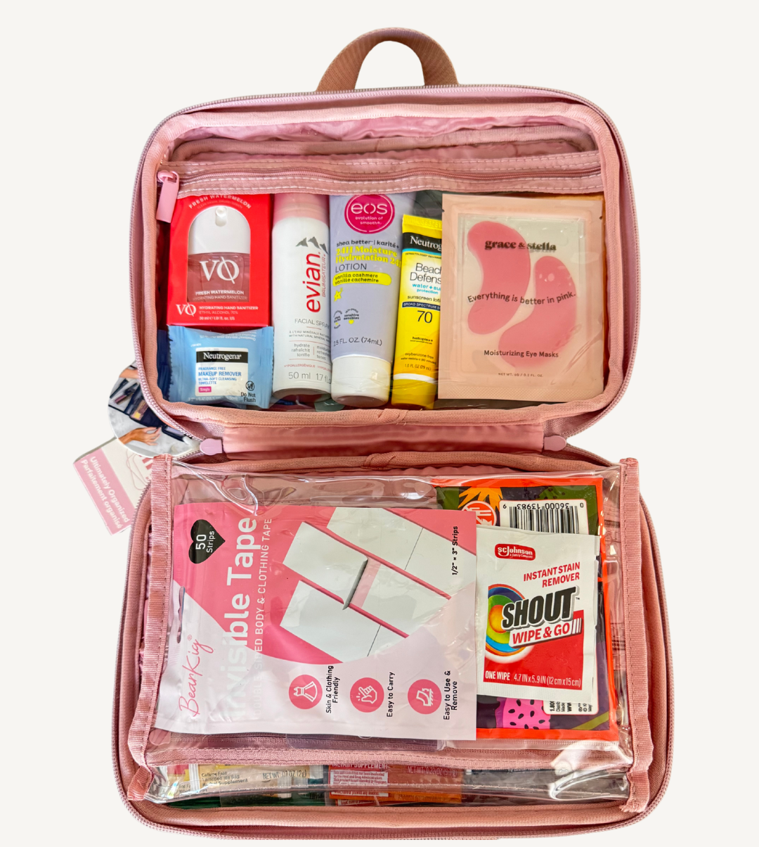 backstage hospitality bag with curated wellness and essential items