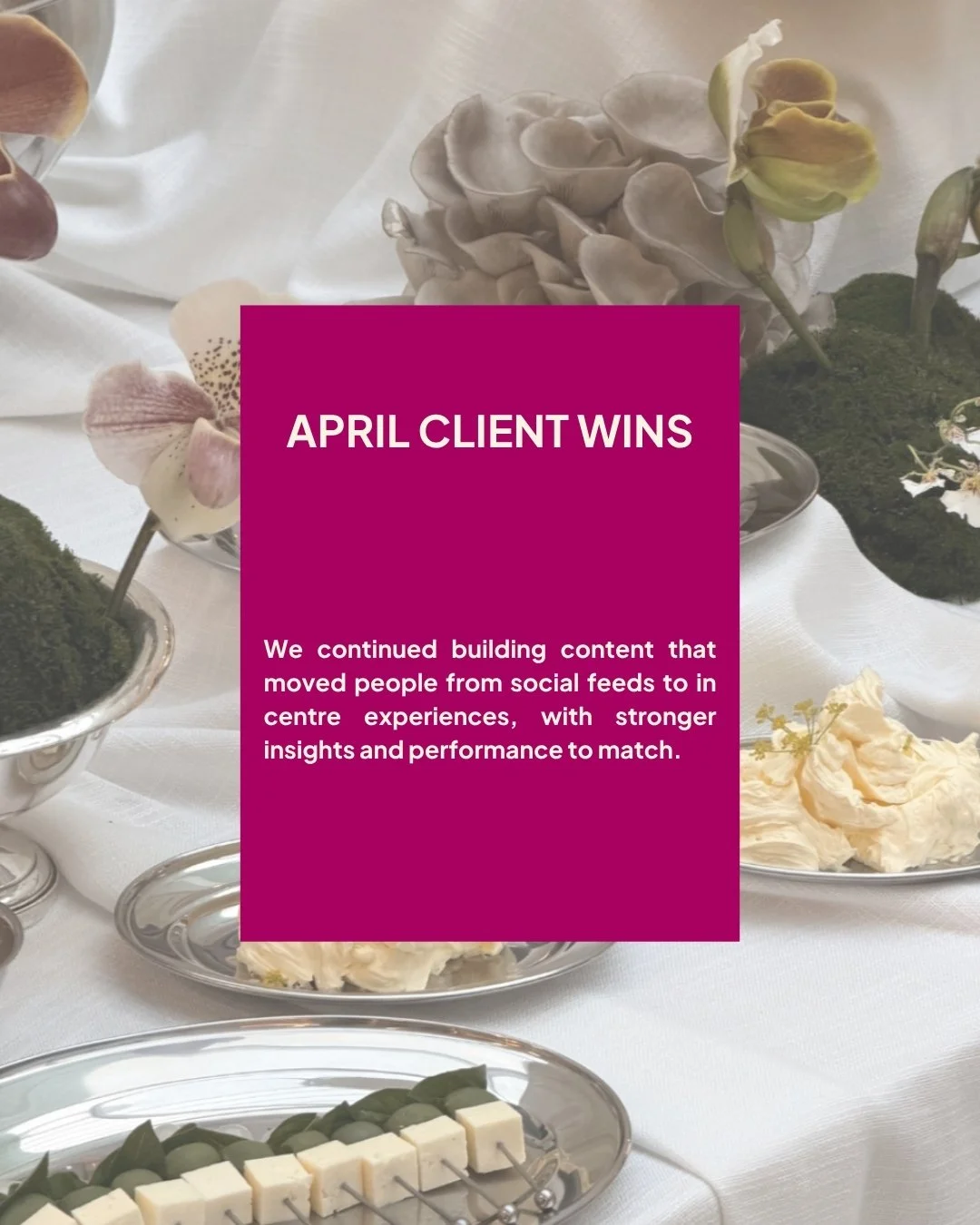 A big month, with even bigger results ⭐ 

From fashion campaigns and school holiday activations to high performing content and measurable growth across multiple clients. April brought plenty to be proud of 👏

#AprilRecap #FashionCampaigns #HolidayAc