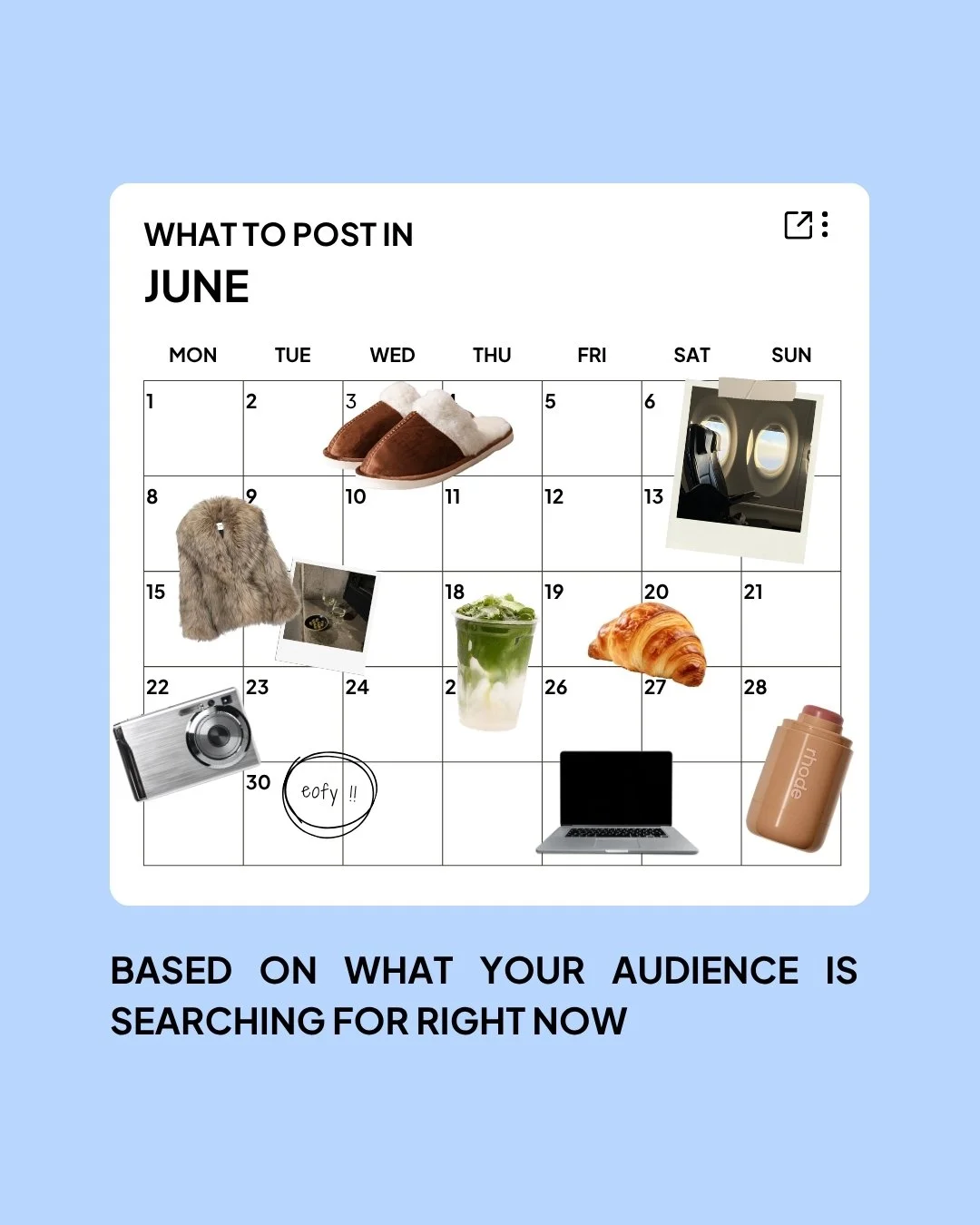 Stuck for what to post in June? We&rsquo;ve broken down the months search trends so you know exactly what your audience is looking for and how your content should respond 🤳 

Want help bringing this to life for your brand? We handle it all, from str