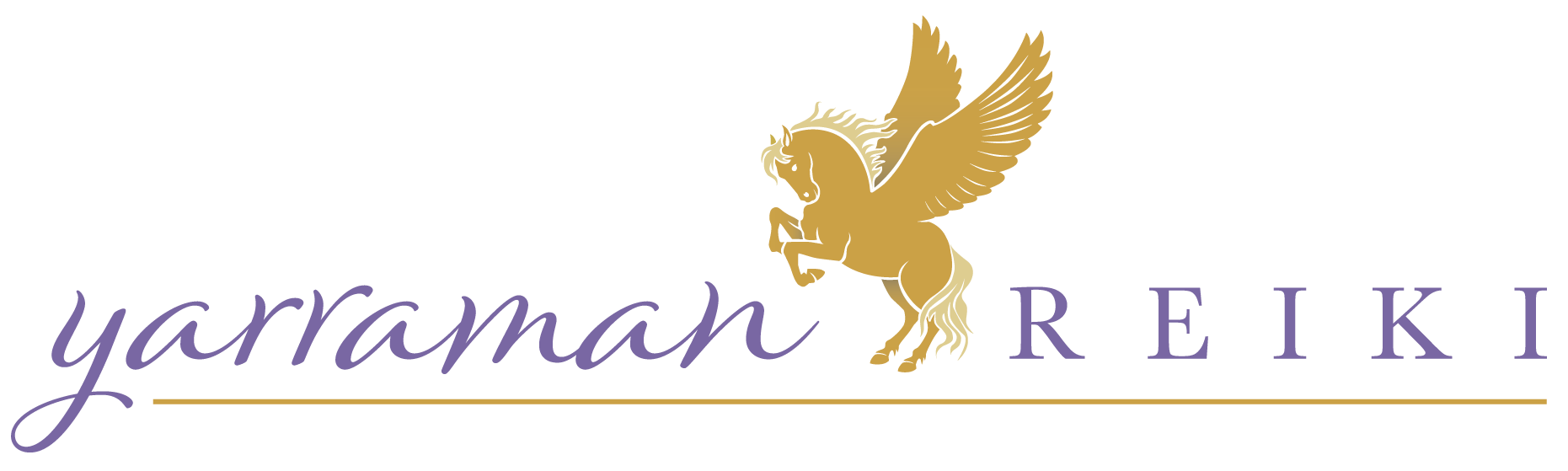 Yarraman Reiki Logo horse with wings rearing