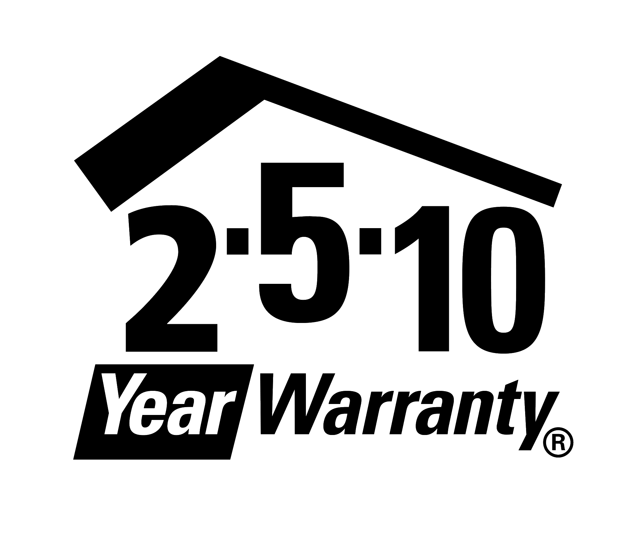 Black background with white outline of a house roof and the text "2024 Year/Month/Day"