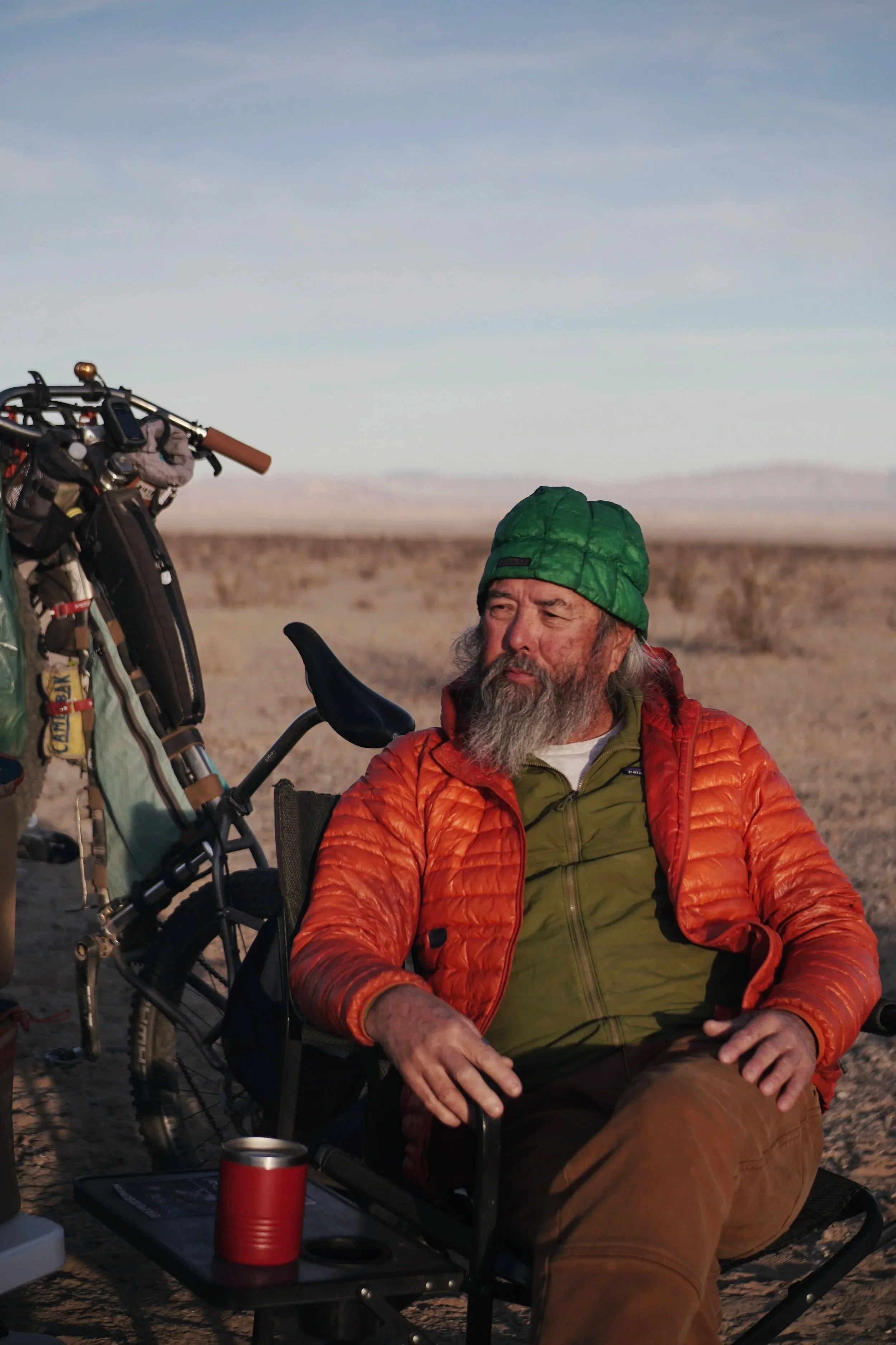 camping in the desert
