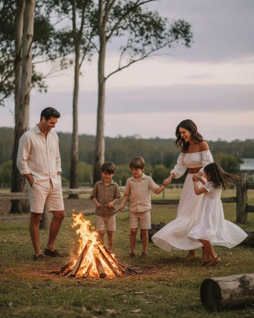 Sunday reminder. Slow days are good for the soul. 

Fun doesn&rsquo;t have to be booked, bought, or plugged in.

Sometimes it&rsquo;s a fire, bare feet on grass, the smell of eucalyptus in the air.
The sound of crickets humming even before dusk.

The