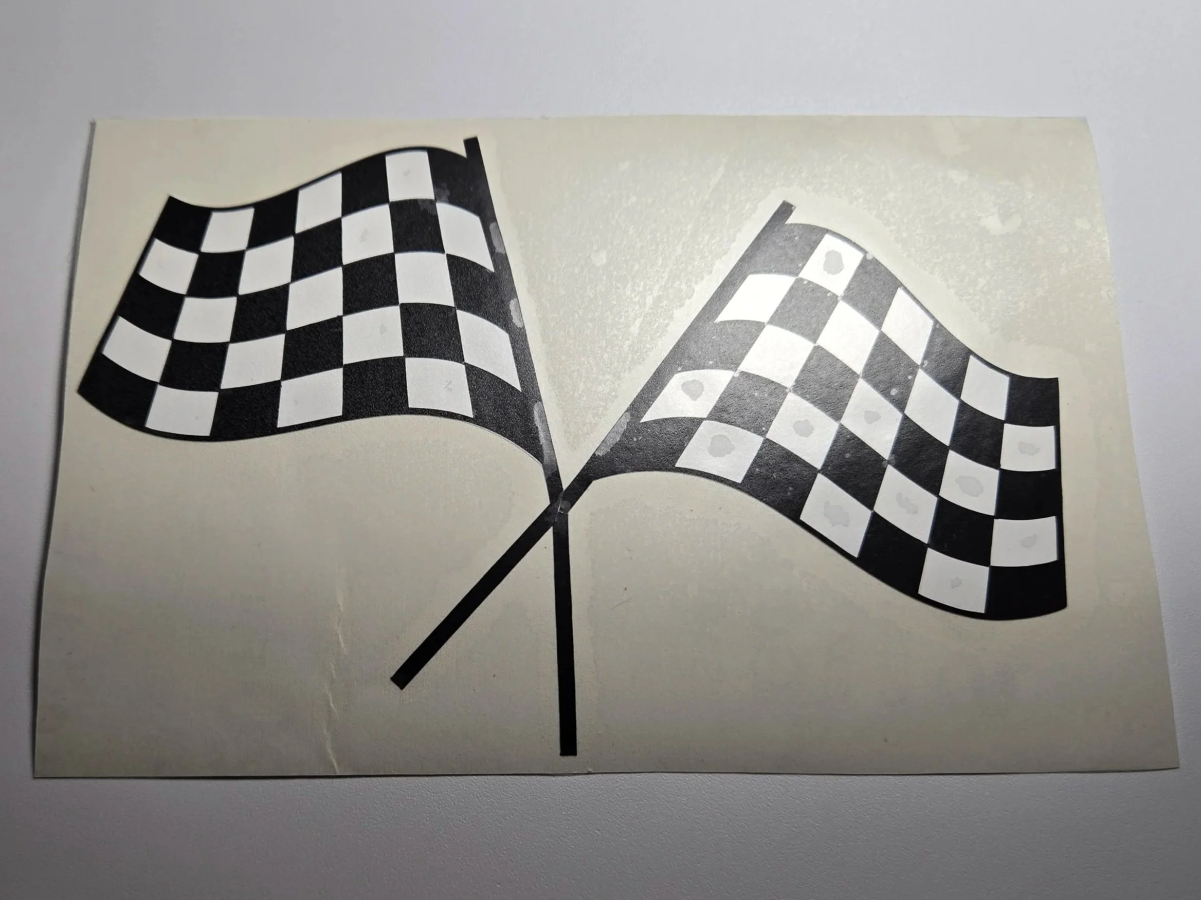 5.5" Finish Line Racing Flags Decal