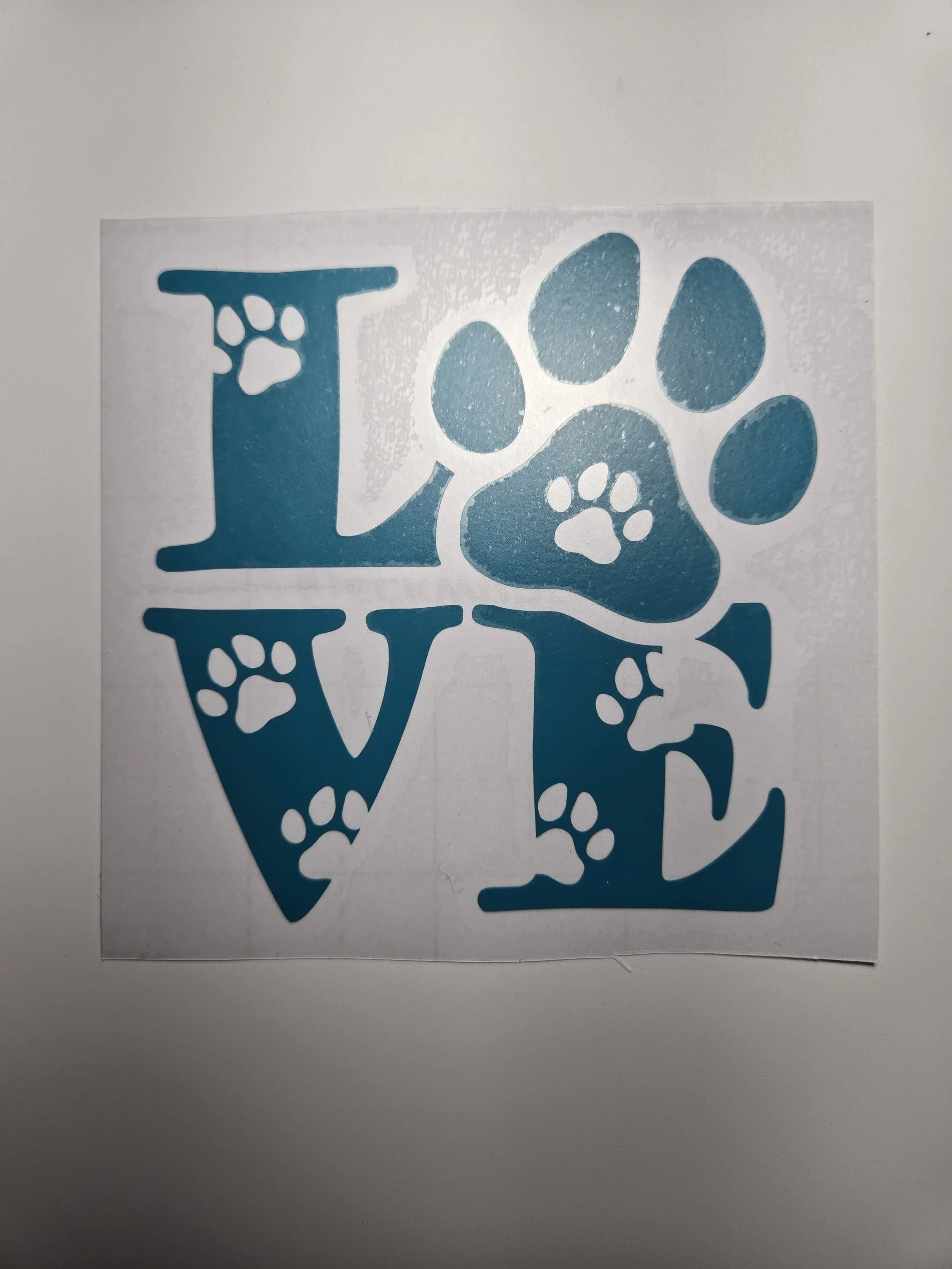 4.5" 'LOVE' Pawprints Decal