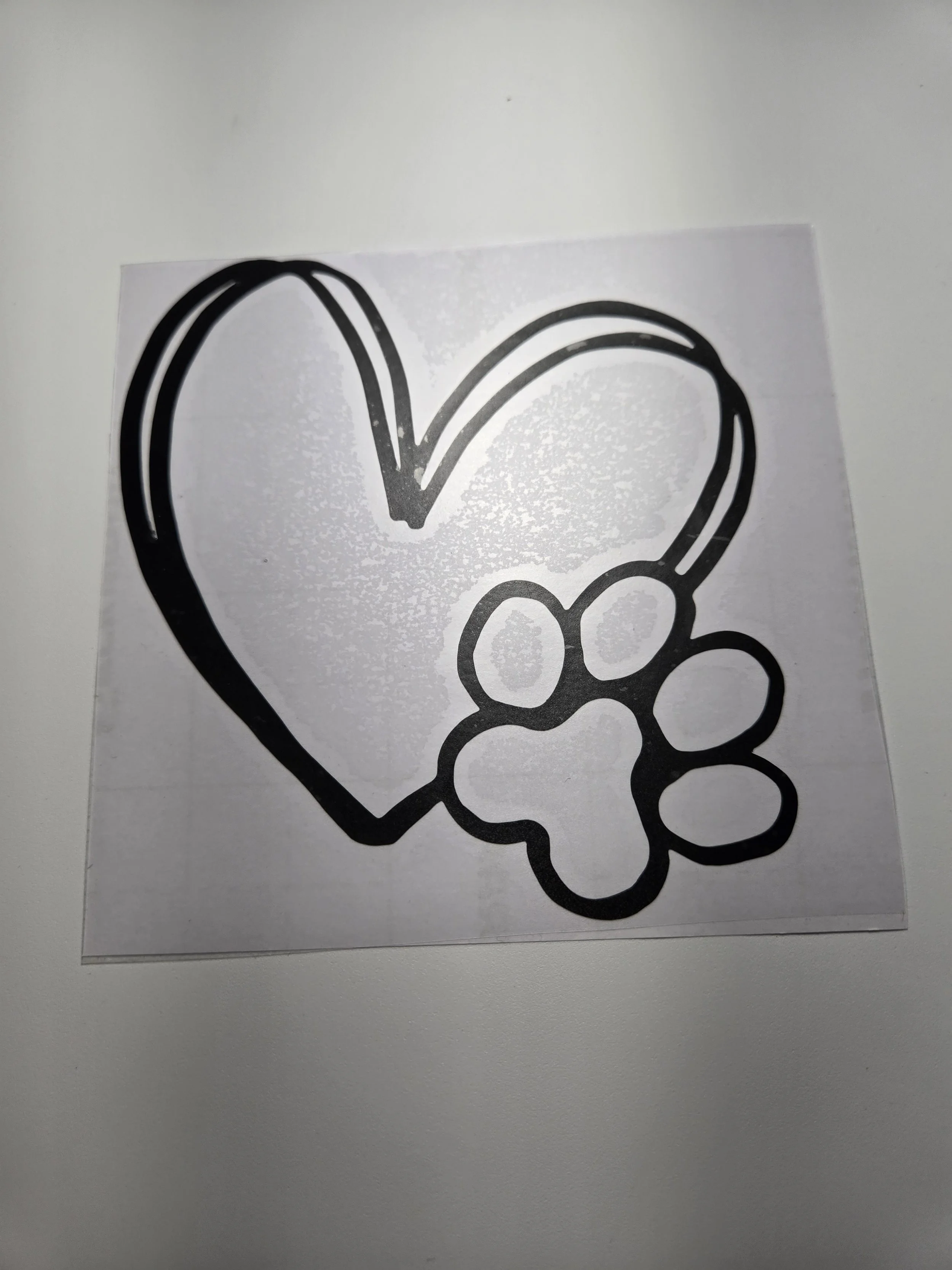 4.5" Heart & Pawprint Decal