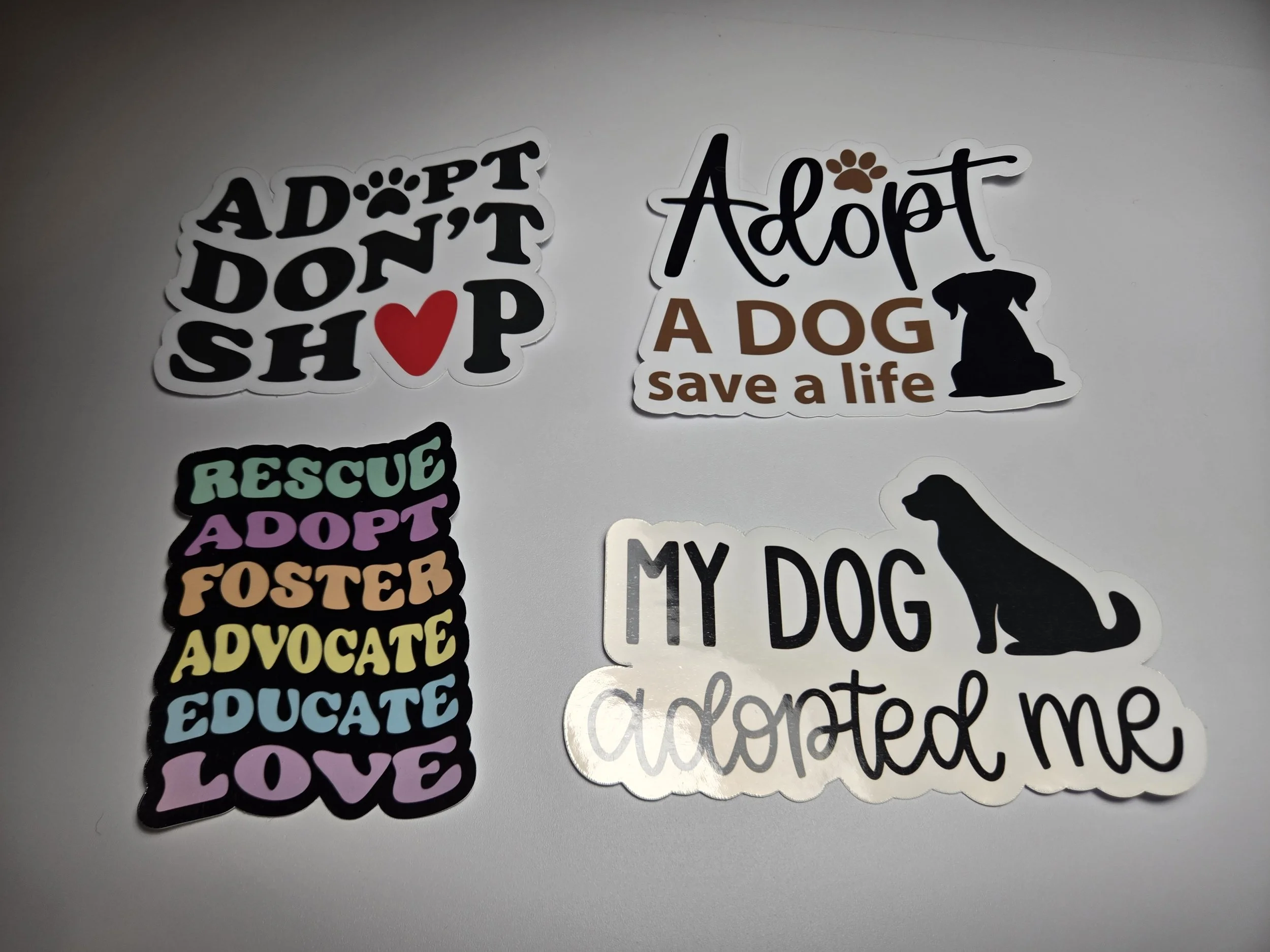 'Adopt Don't Shop' Sticker 4-Pack