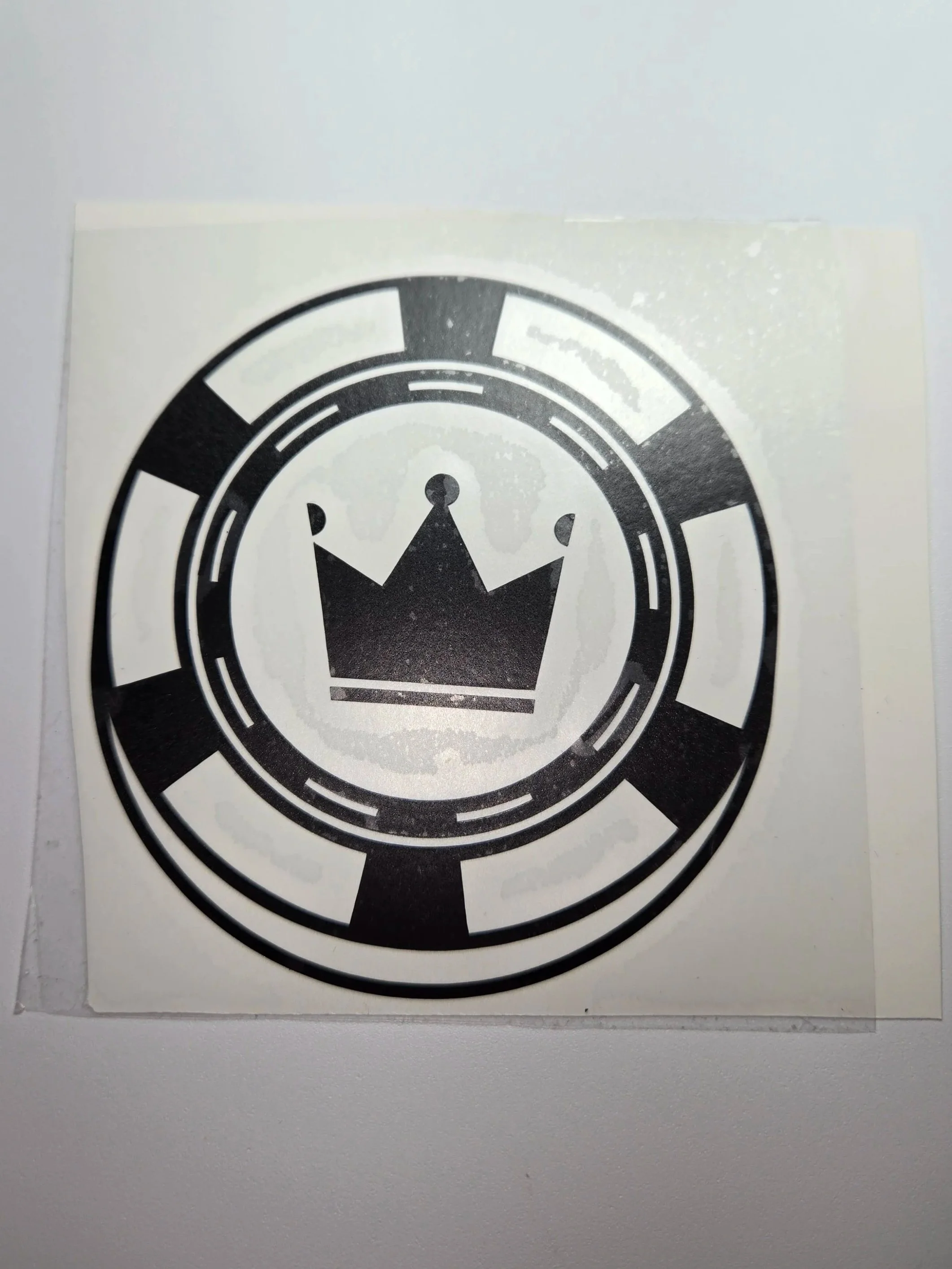 3" Crown Poker Chip Decal