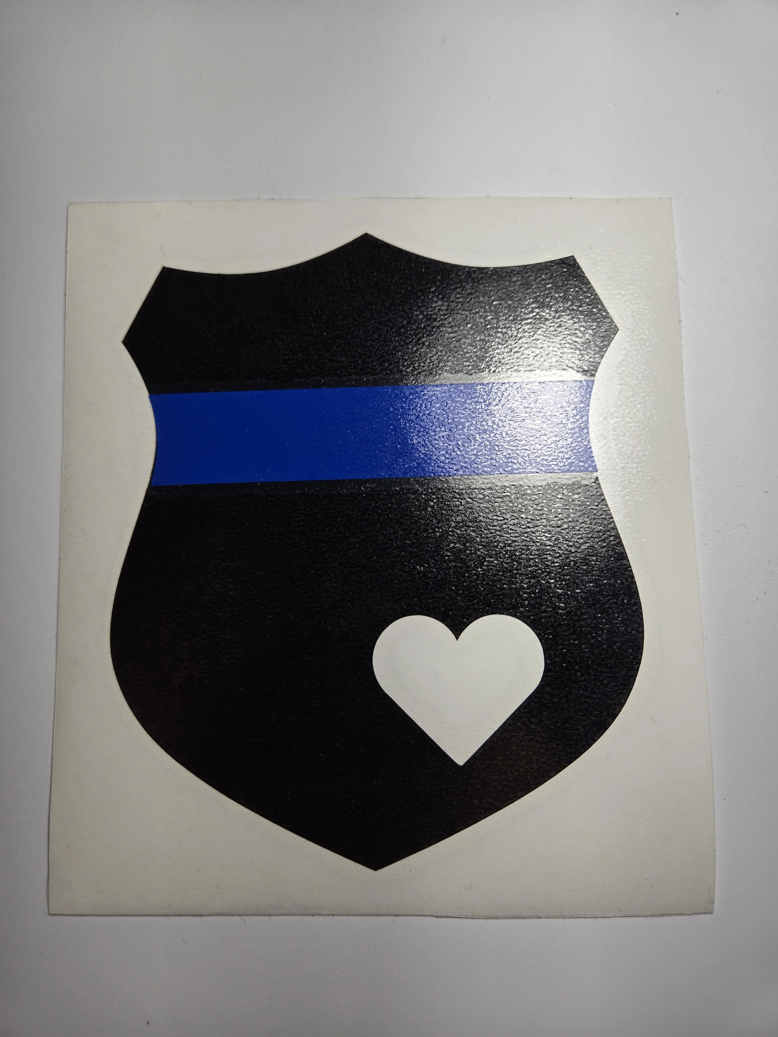 5" Thin Blue Line Badge Decal