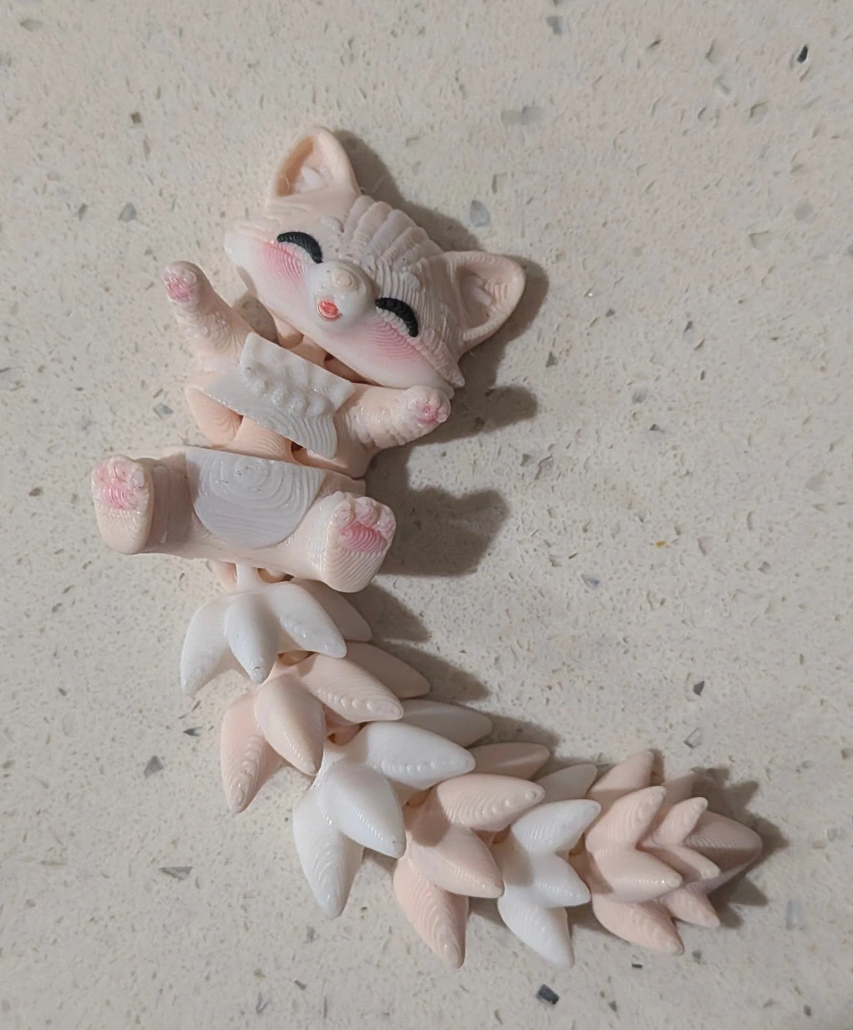 Adorable Flexi-Tail Cat Figurine