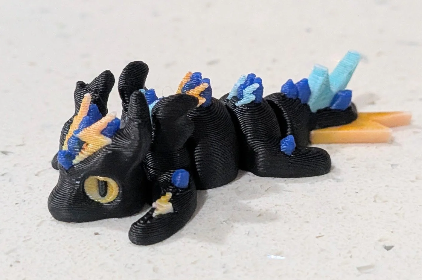 Flexi Dragon Figurine — Multi-Color Articulated