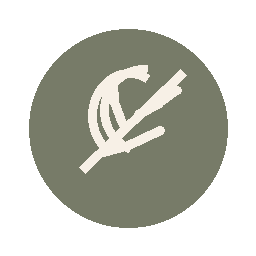 A no-microwave icon with a microwave crossed out over a background with a kitchen counter and utensils.