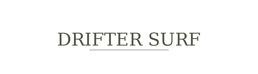 Text reading 'DRIFTER SURF' on a black background.
