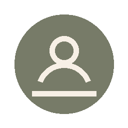 Generic user profile icon with a gray circular background and simplified white outline of a person.