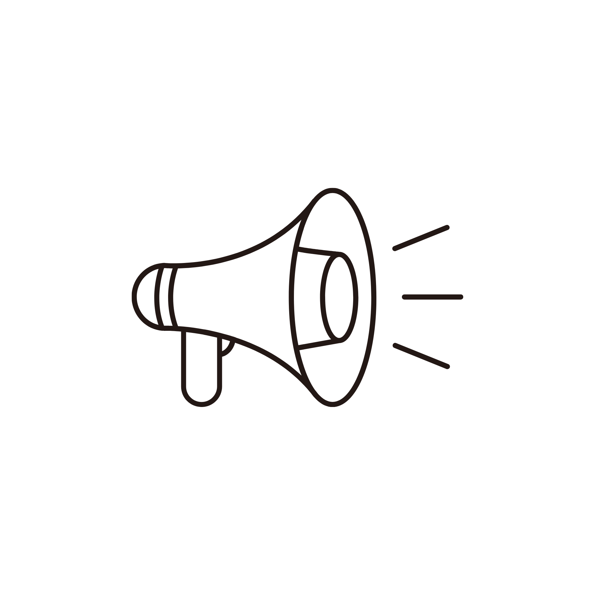 Outline illustration of a paper airplane with a trail, set against a black background.