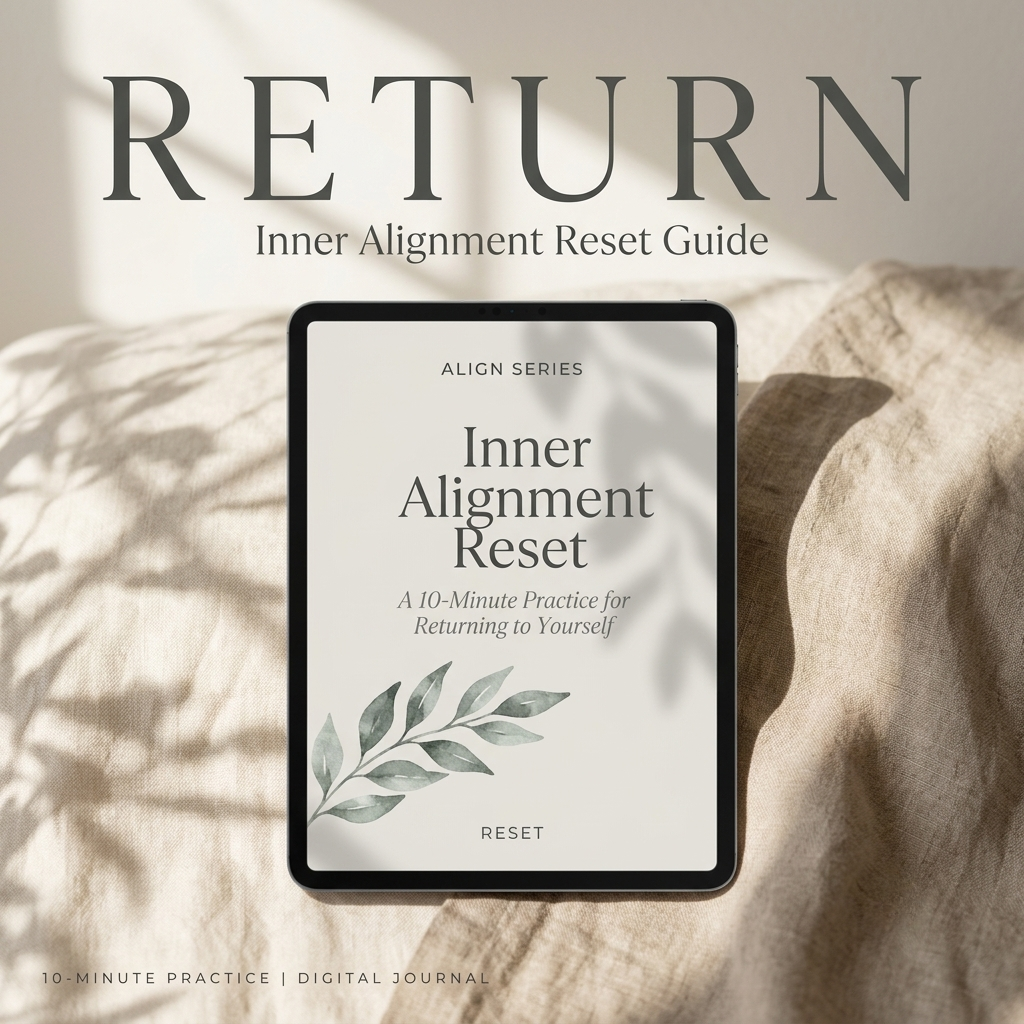 《Return》 10-Min Inner Alignment Reset Guide | Quiet Luxury Aesthetic Mindfulness Journal, Anti-Burnout Mental Health Tracker | Digital Download