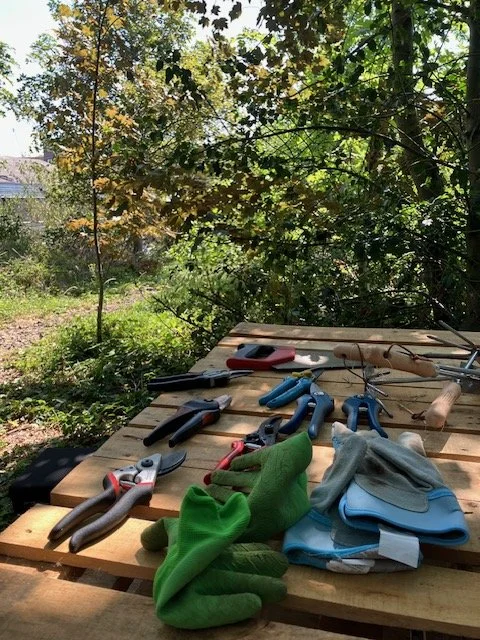 Tools on a table