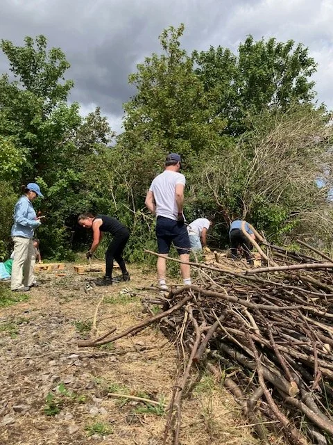 Volunteers at work