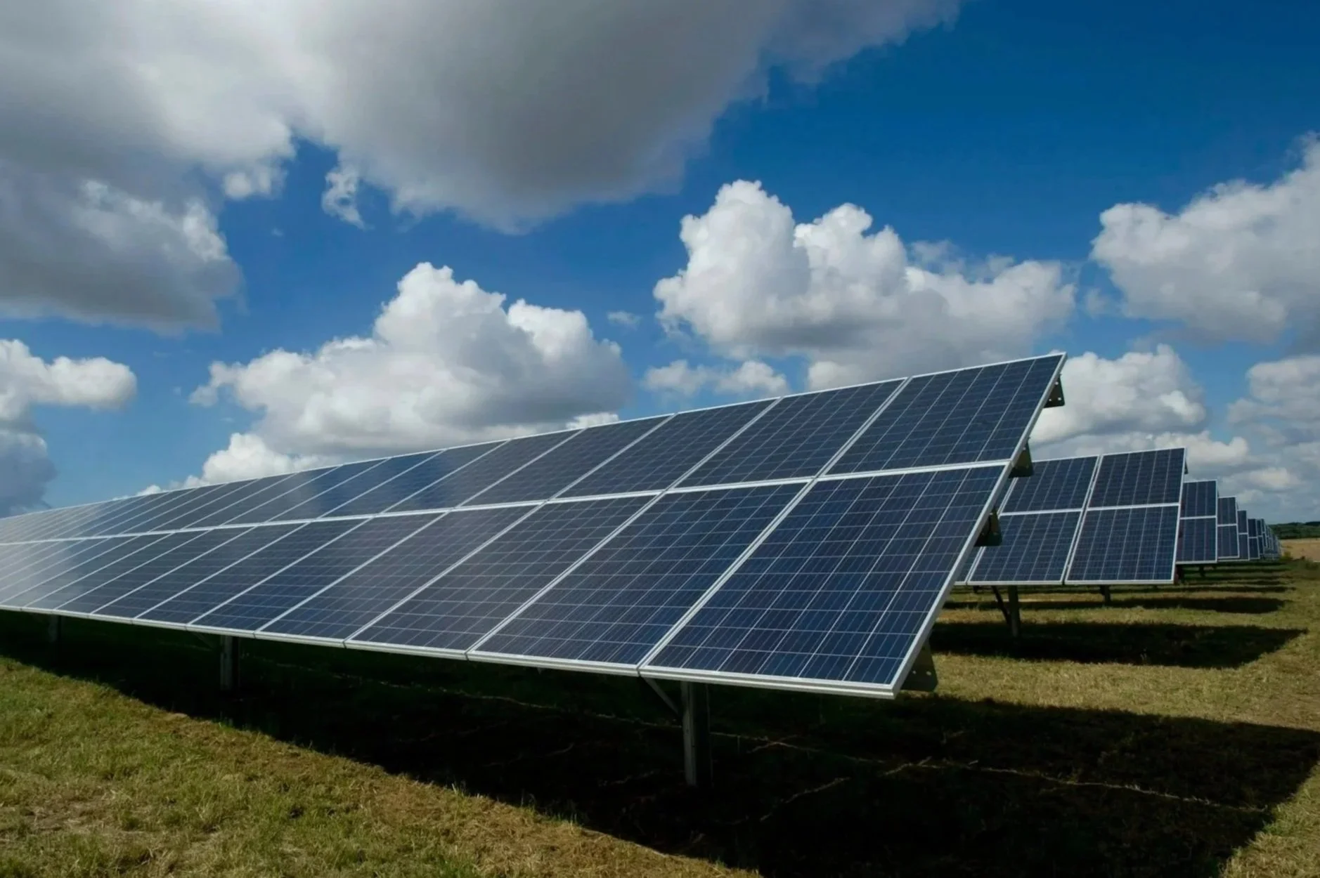 A utility-scale solar array on agricultural land, demonstrating the breadth of renewable energy opportunities Solaris Energies explores for its clients.