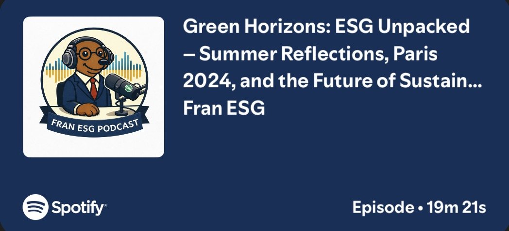 Francine Carron Podcast Fran ESG on the sustainability of the Olympics
