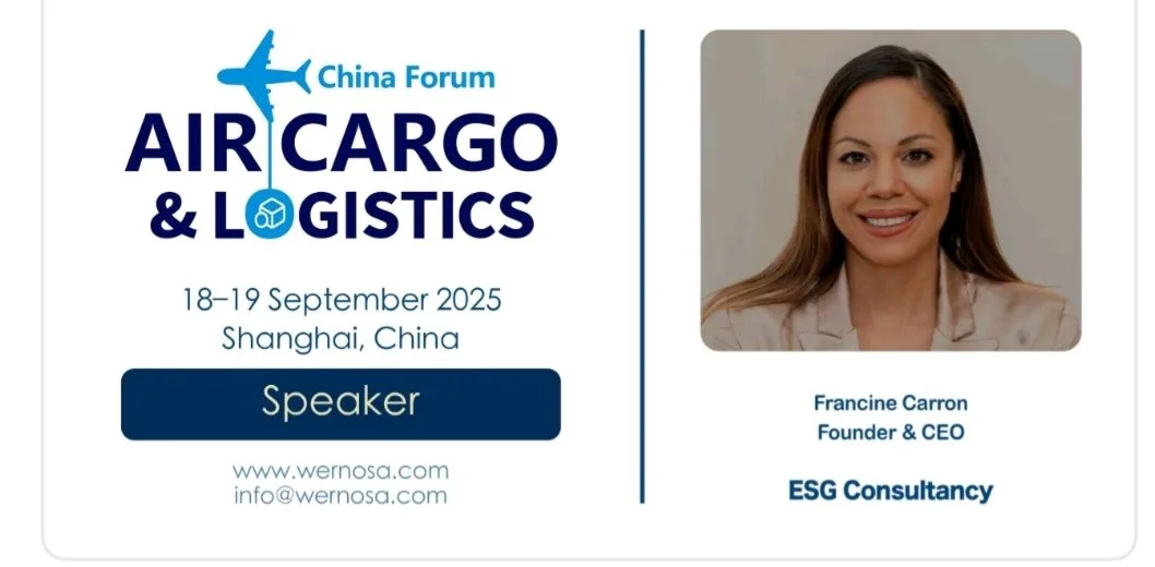Francine Carron speaking at the largest logistics event in China
