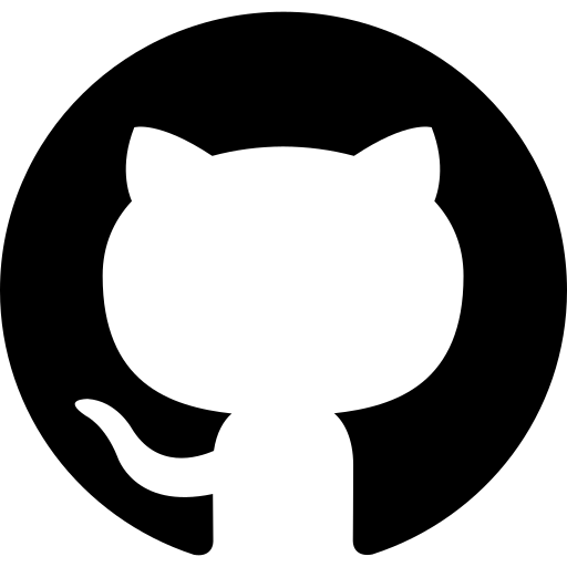 The GitHub logo, displaying a white cat silhouette over a black background.