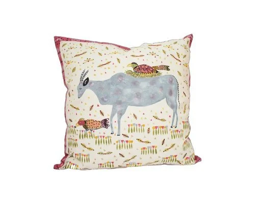 Hand-Printed Cushion