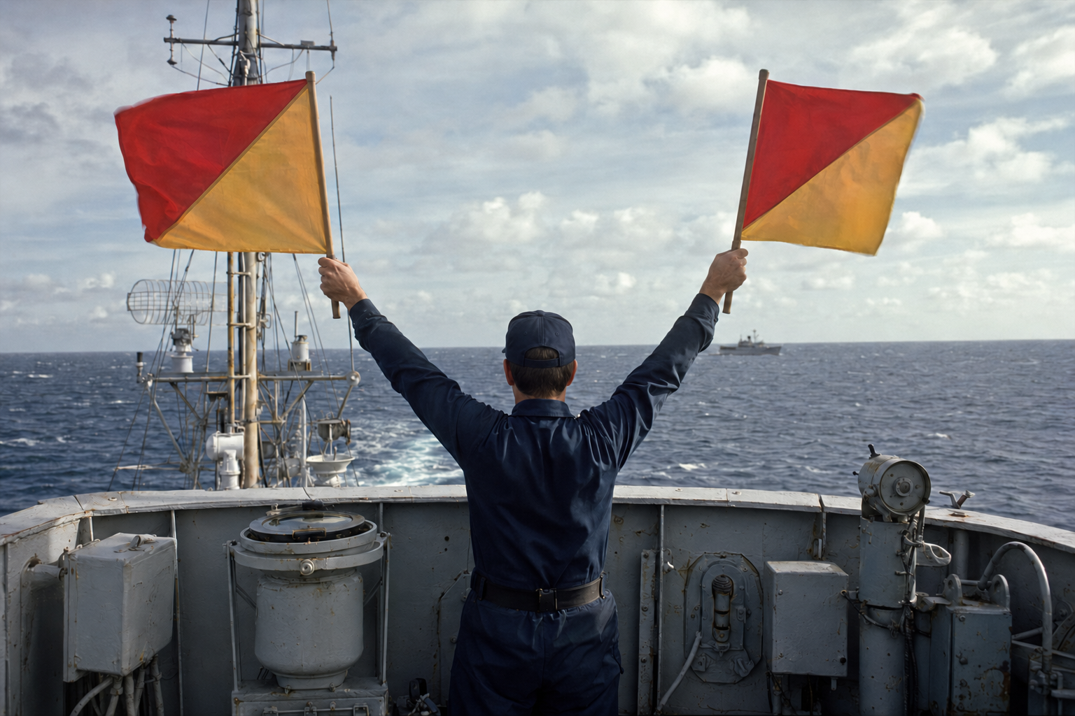 TALKING WITH LIGHT: Navy Signalman “A” School